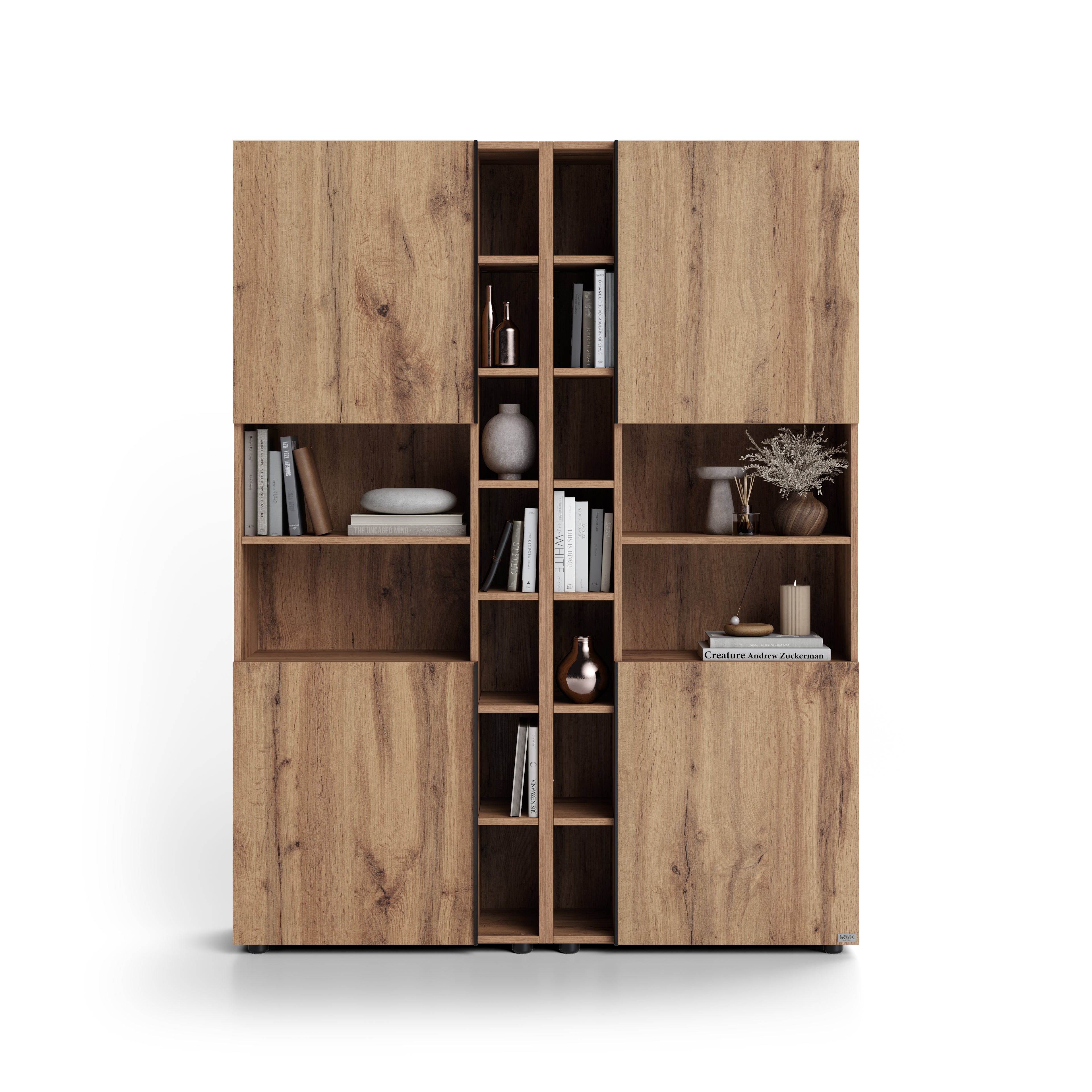 Romina Modular Bookcase (153,6 x 200 cm), Rustic Oak - Detail image 1