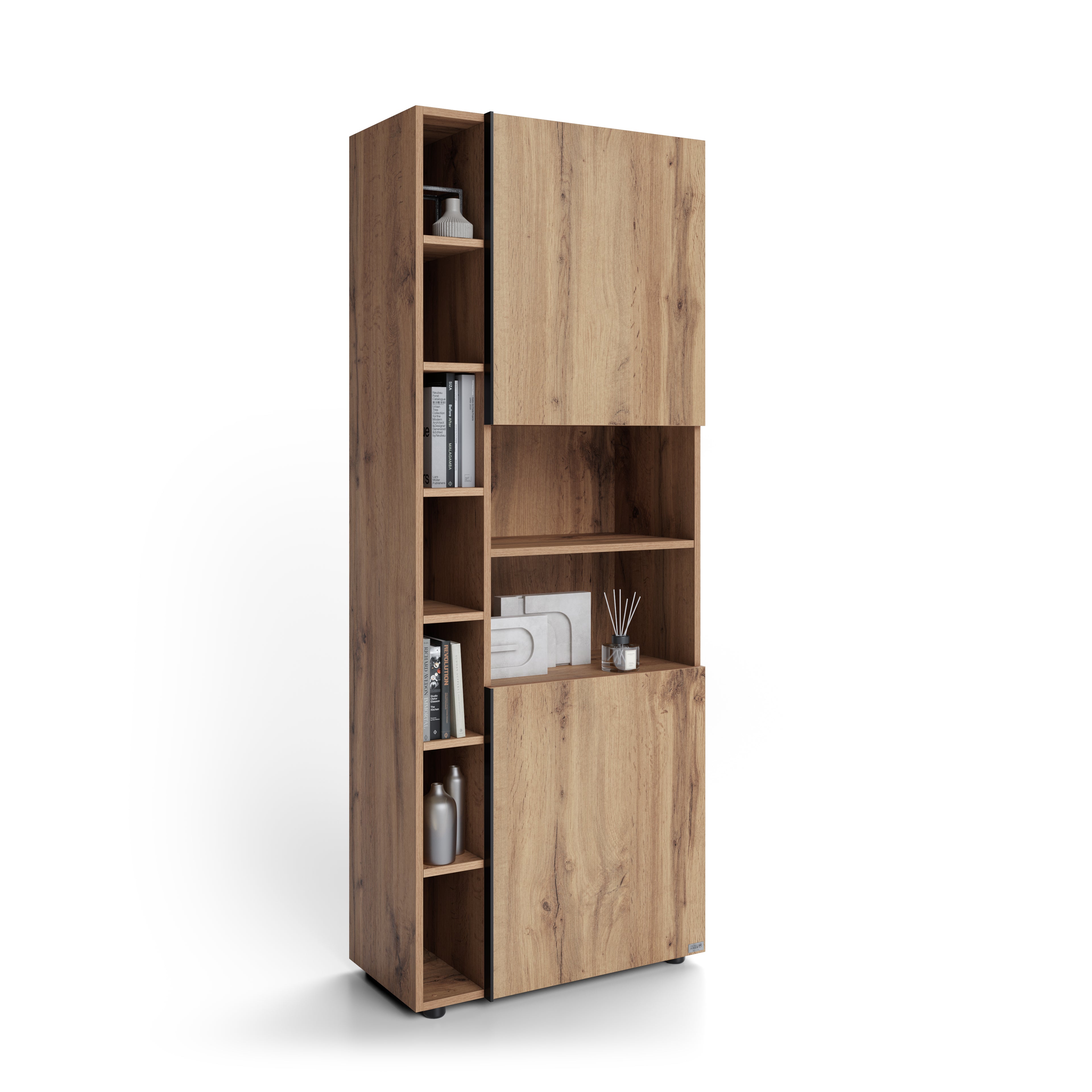 Modulares Bücherregal Romina (76,8 x 200 cm), Rustikale Eiche - Detail image 3