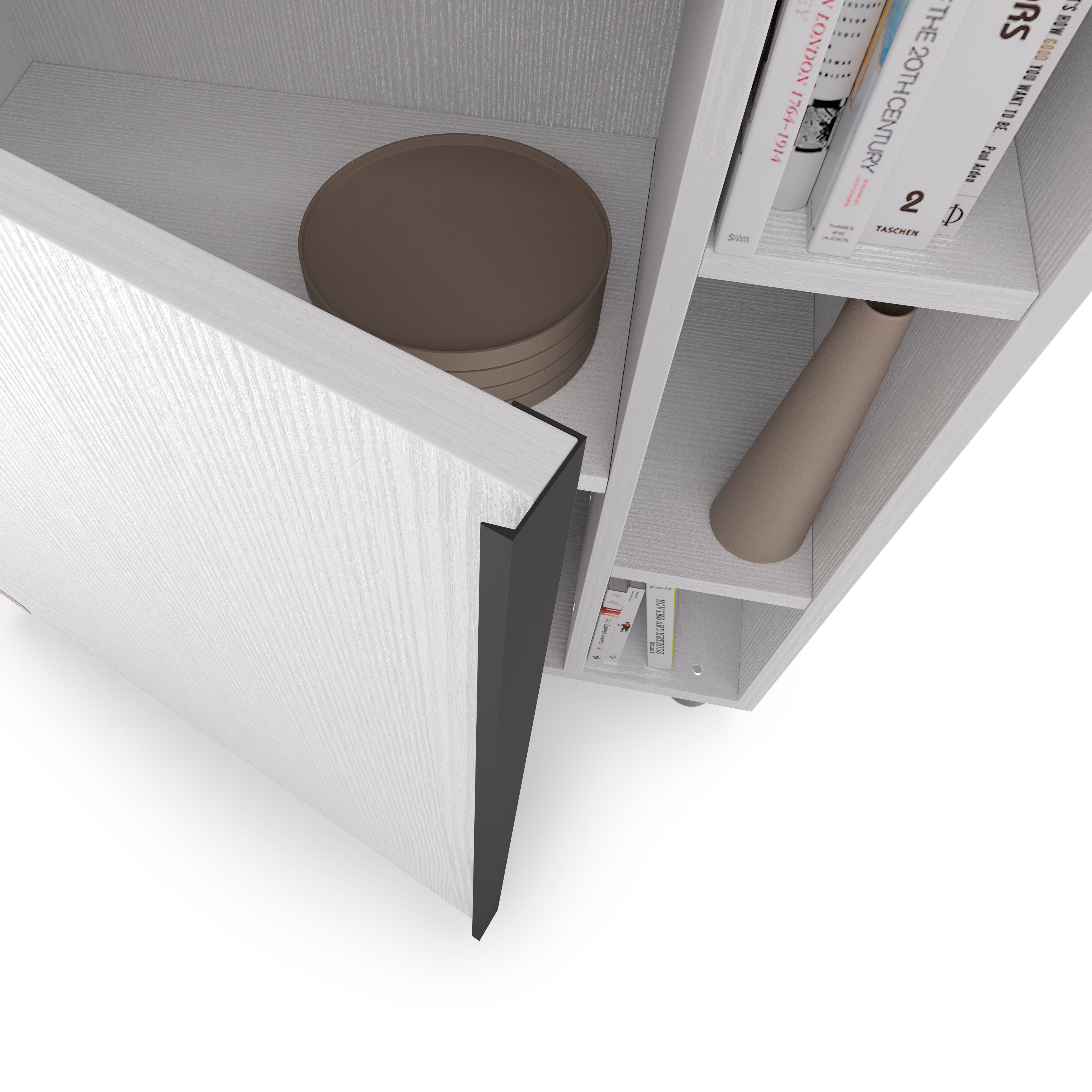 Romina Modular Bookcase (153,6 x 200 cm), Ashwood White - Detail image 3
