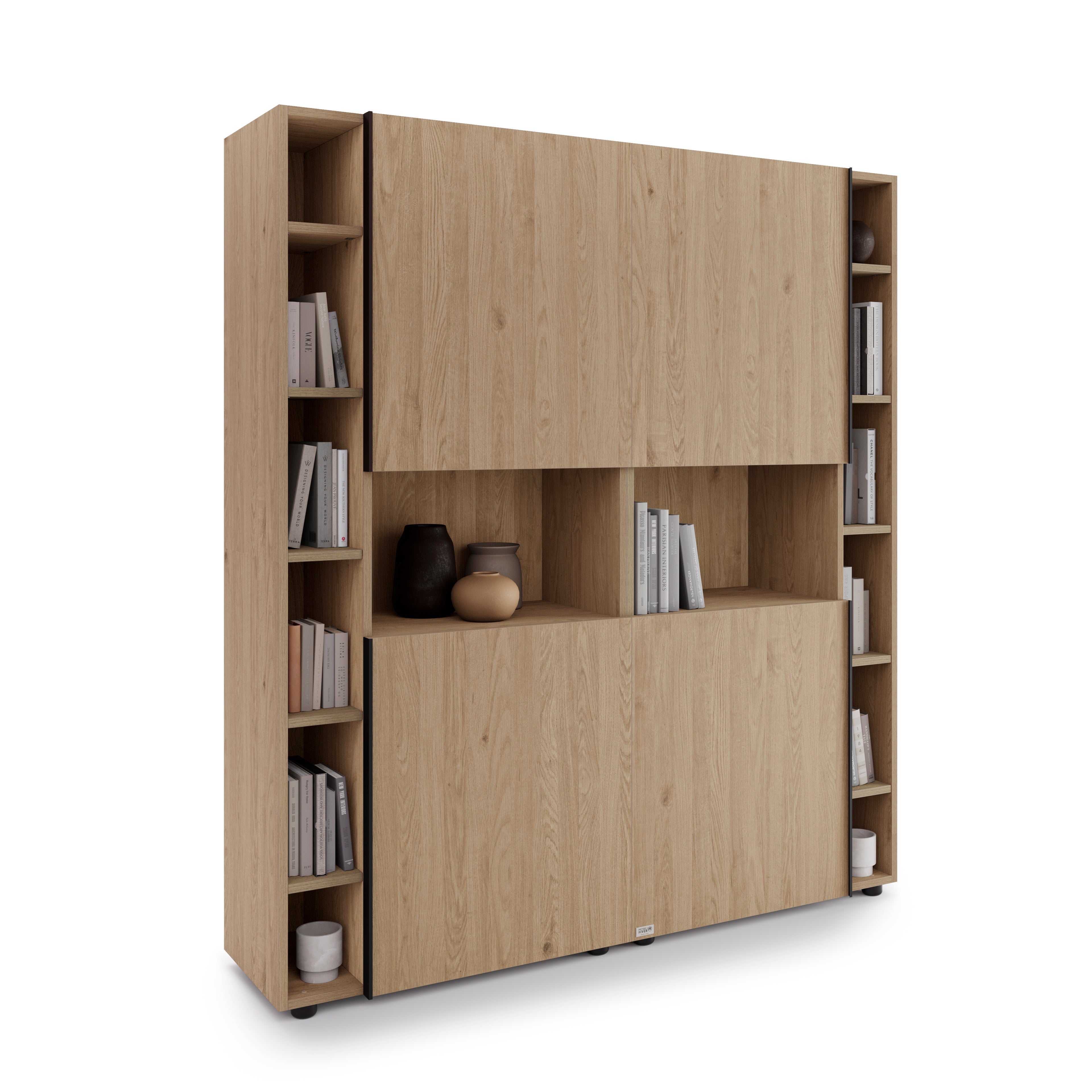 Modulares Bücherregal Romina (153,6 x 173,6 cm), Wildeiche - Detail image 2