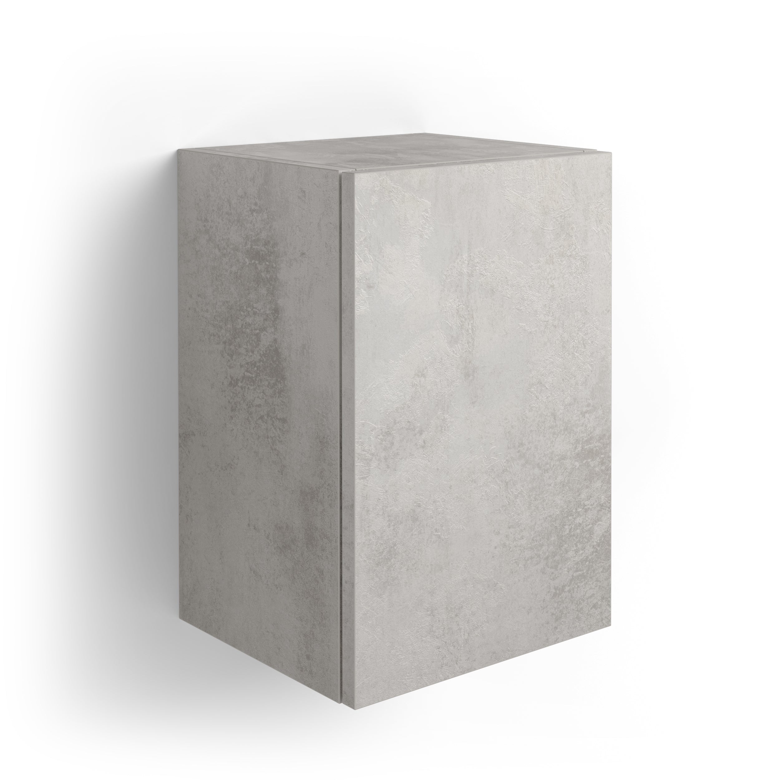Pensile cubo con anta, Iacopo, Grigio Cemento