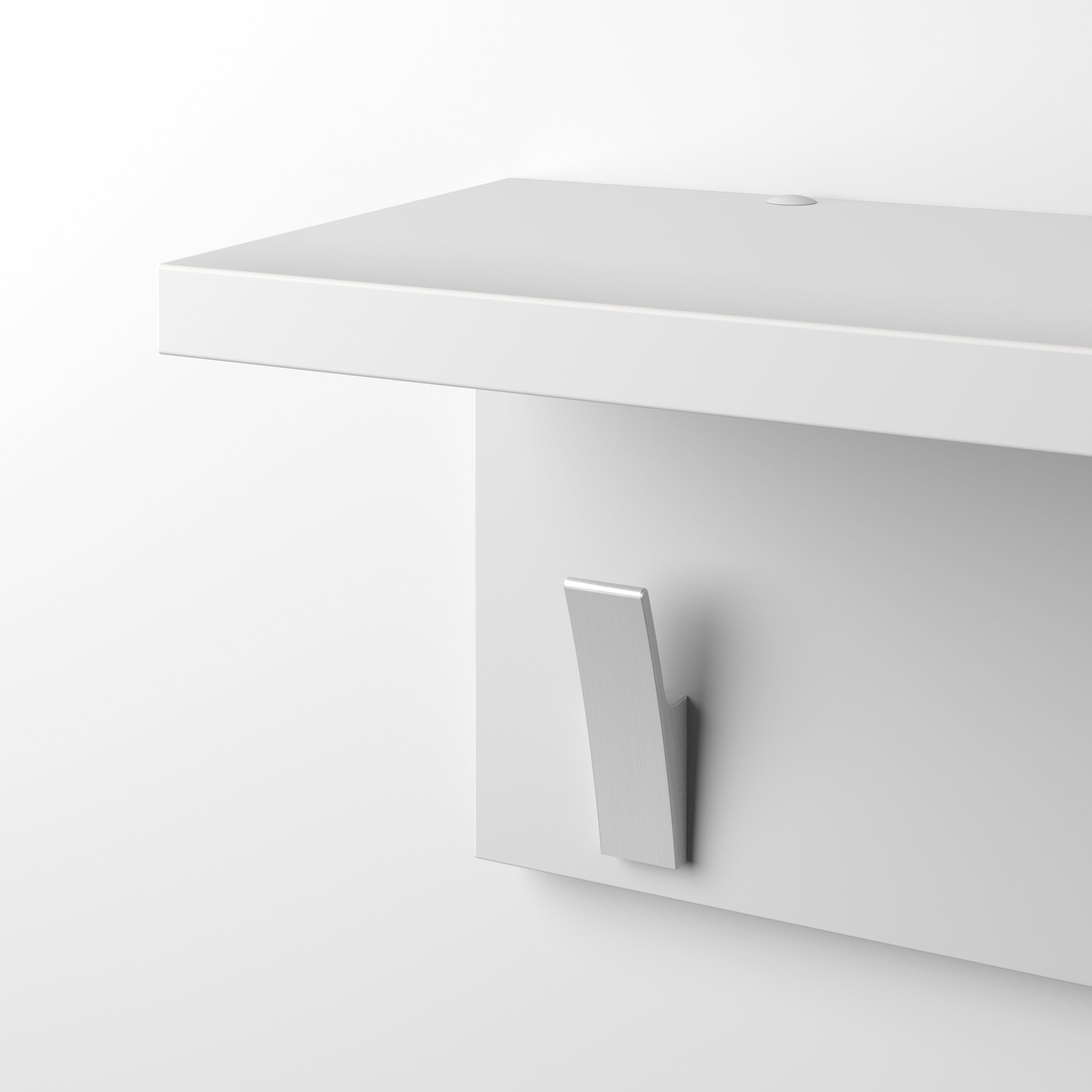 Perchero de pared Rachele, 80 cm, color Blanco mate