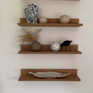 Set of 2 Rachele shelves, 80 cm, Rustic Oak