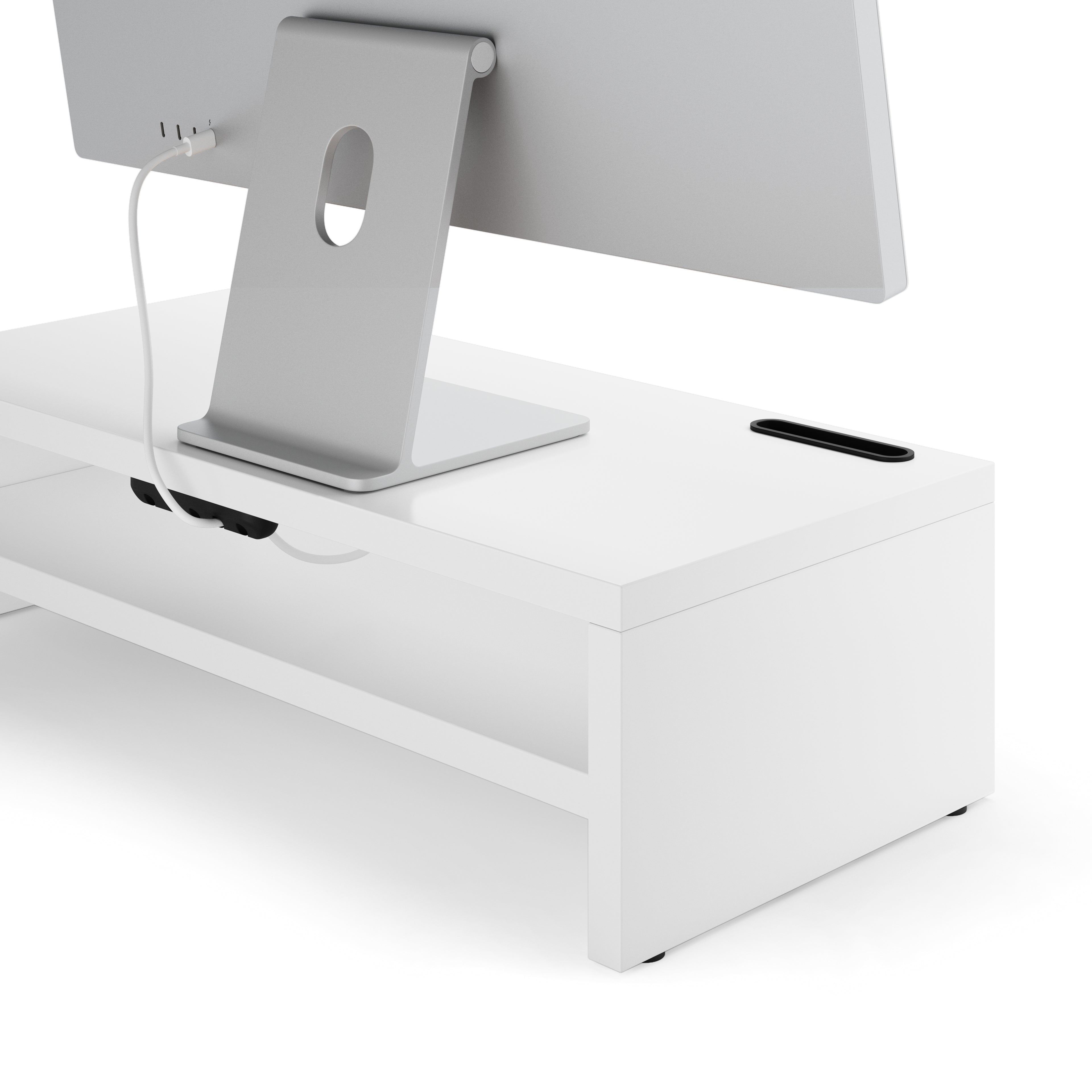 Monitor stand Riki for desk, h.6.1 in, Opaque White - Detail image 1