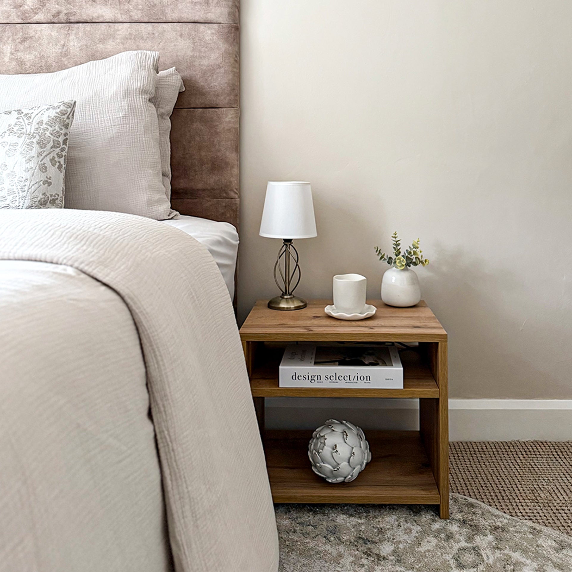 Martino Bedside Table, Rustic Oak - Set image 5