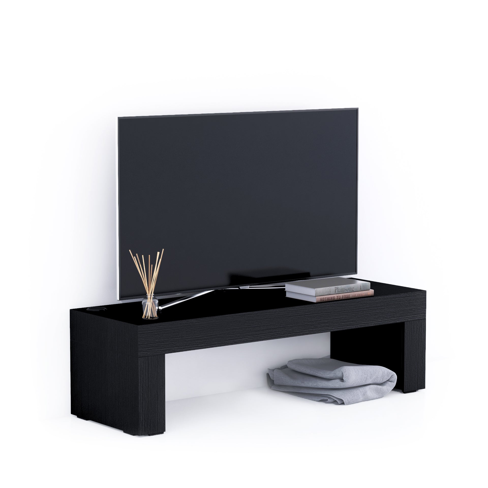 TV-Meubel Evolution 120x40, Essen Zwart, met Draadloze Oplader