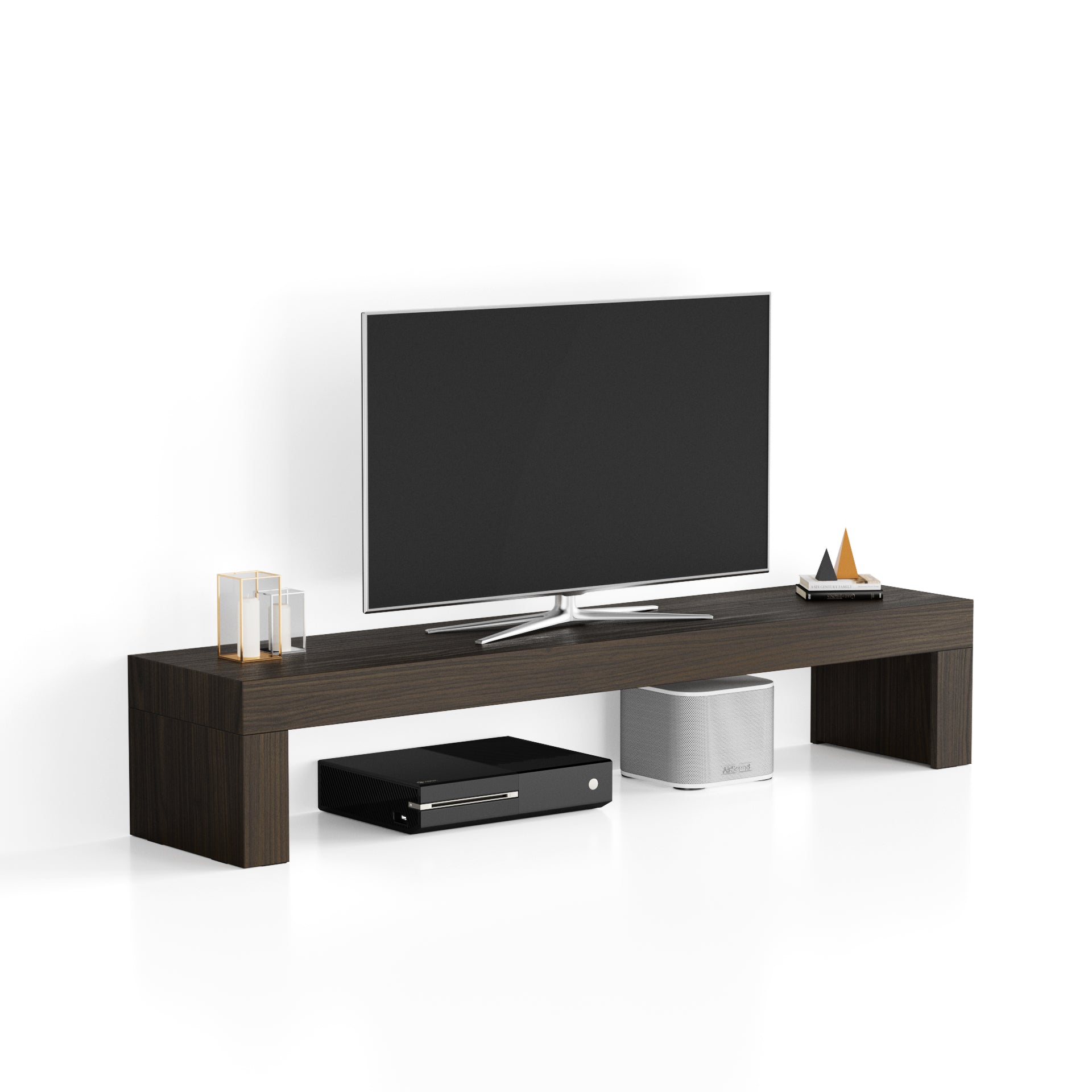Porta Tv Evolution 180x40, Noce Scuro - Immagine principale