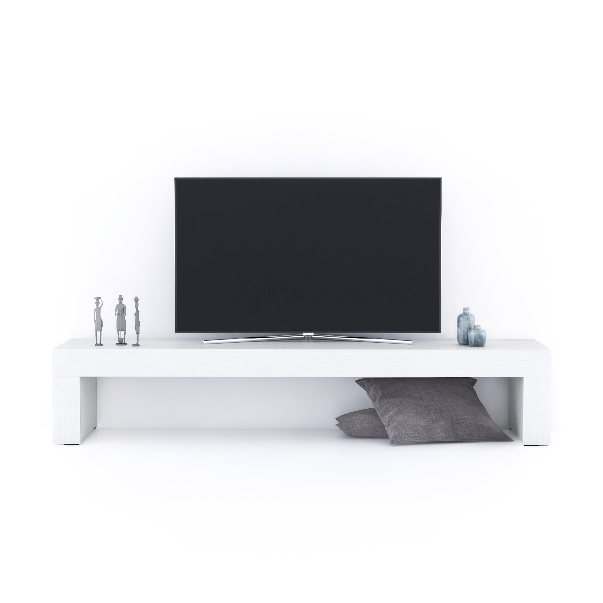 Porta Tv Evolution 180x40, Bianco Frassino