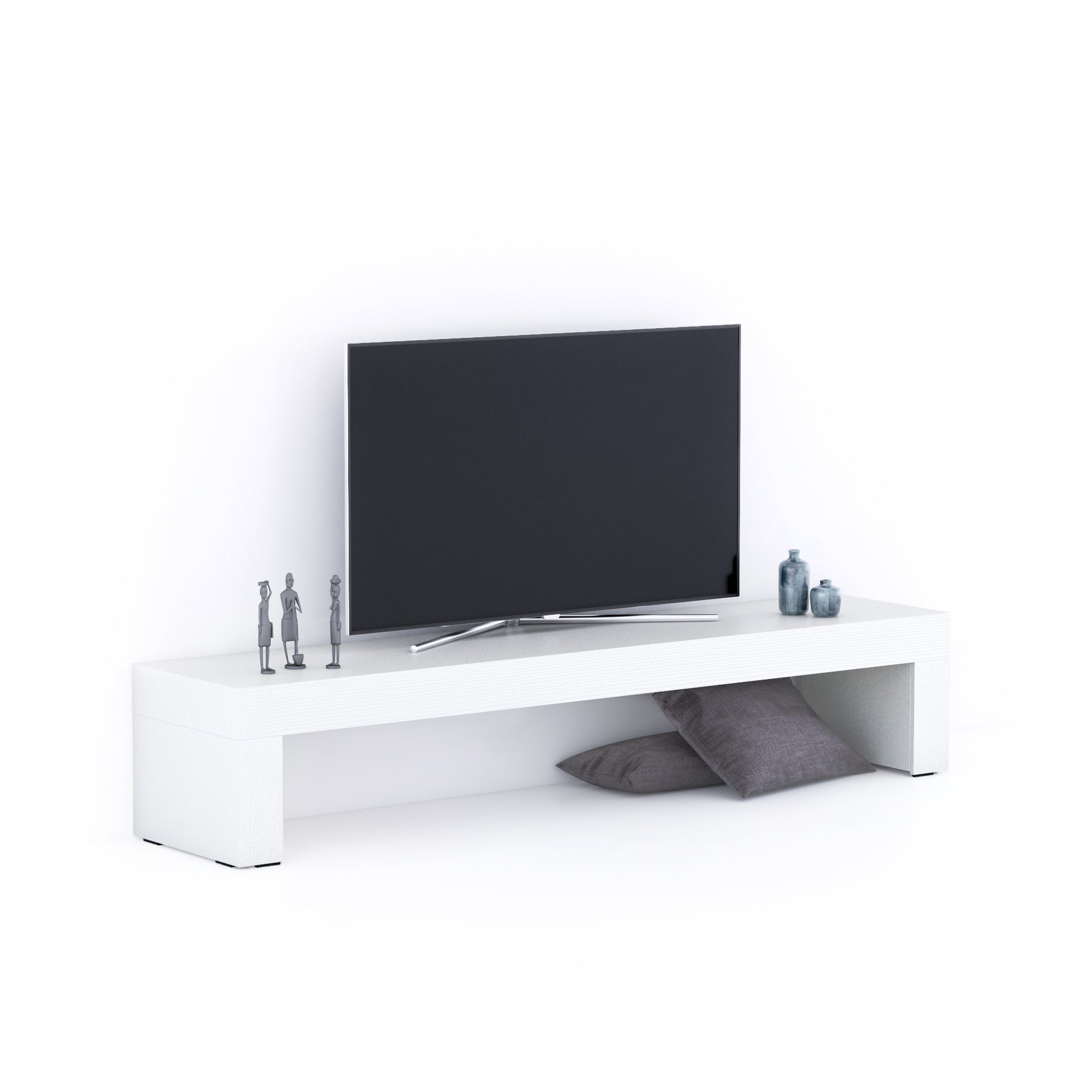 Porta Tv Evolution 180x40, Bianco Frassino - Immagine principale