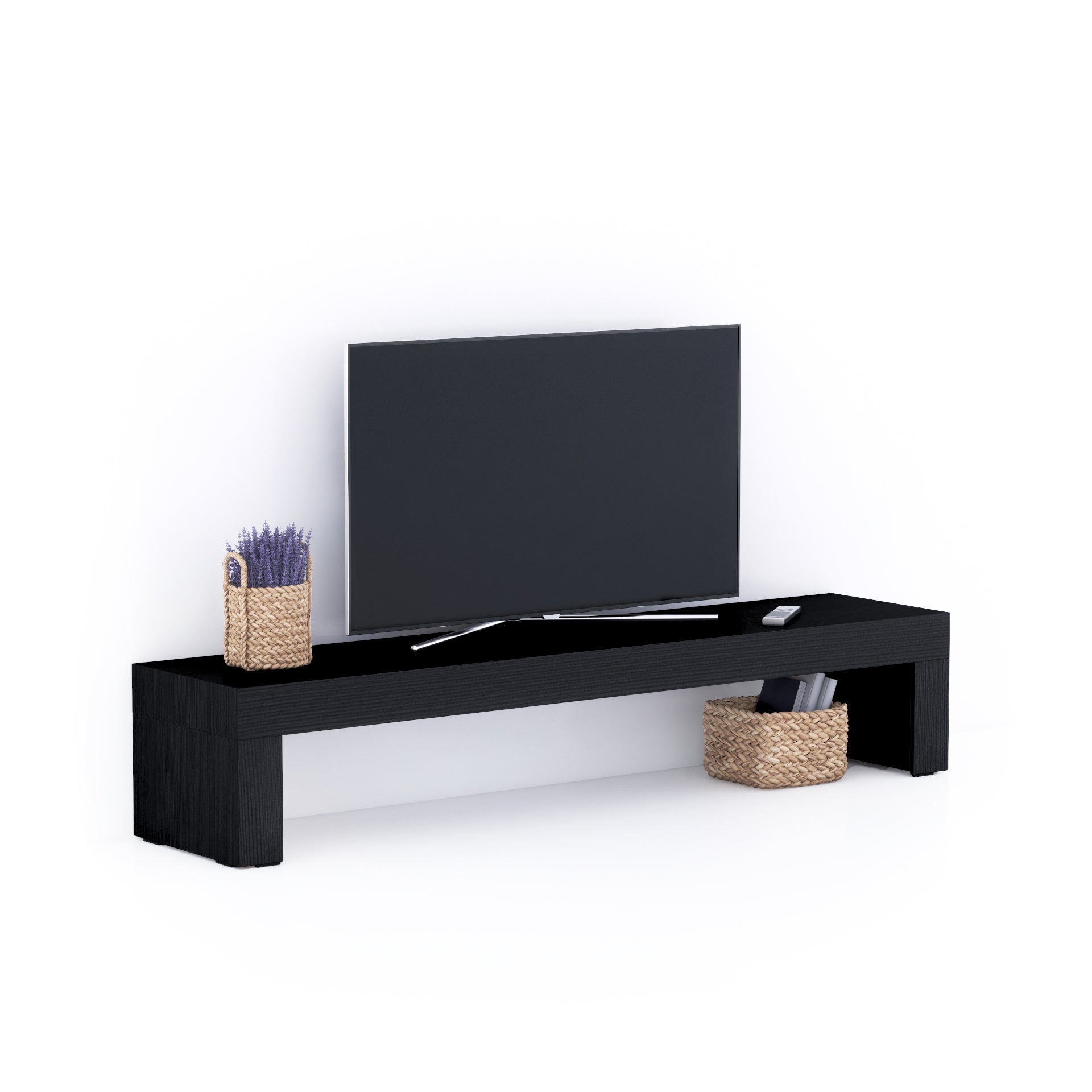 Evolution TV Stand 70.8x15.7 in, Ashwood Black