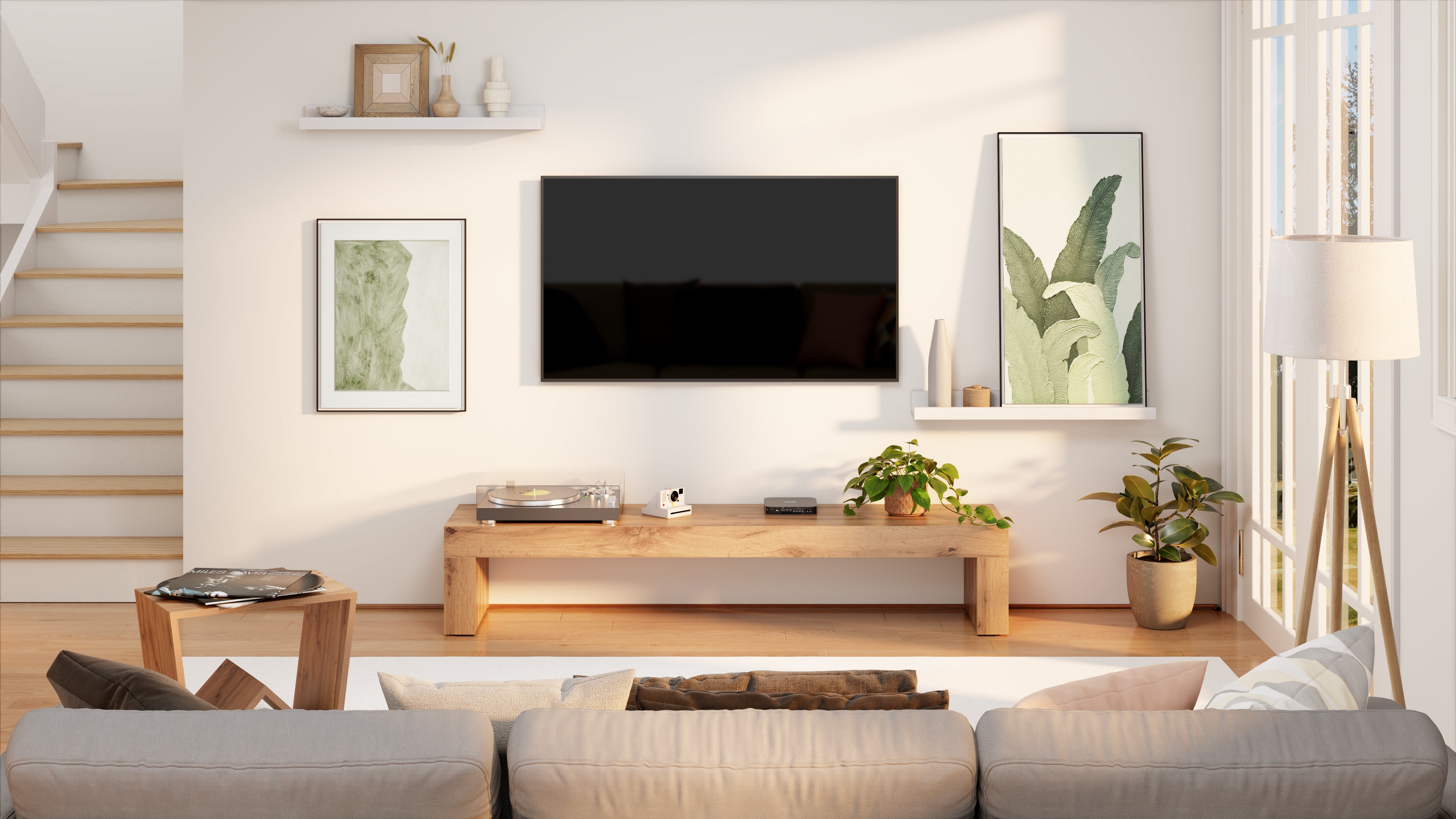 MeubleTV Evolution 180x40, Bois Rustique - Image d’ensemble 1