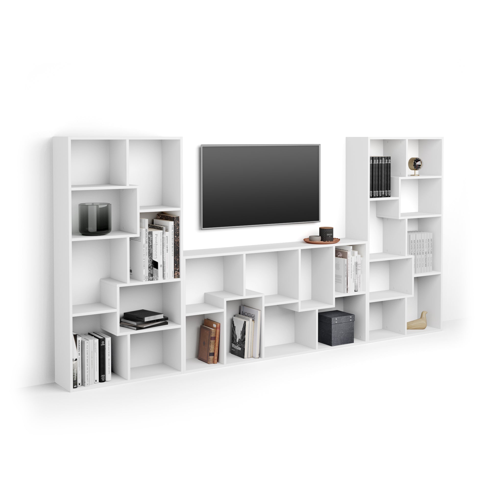 Mueble de TV Iacopo, color Blanco fresno - Main image