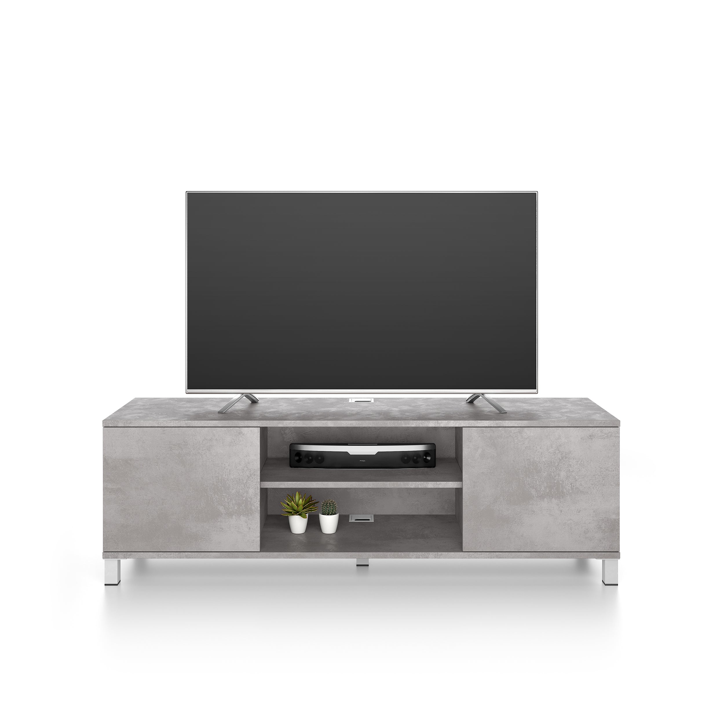 Rachele TV-Schrank, grauer Beton