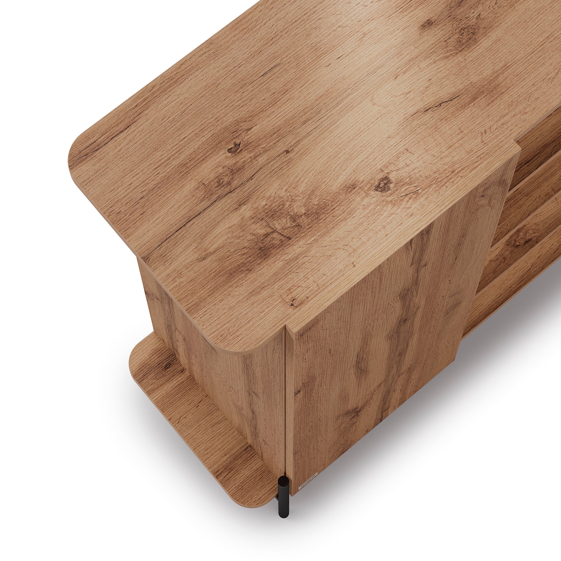 Credenza Alta Olivia con 1 Anta (97x40,3x120 cm), Rovere Rustico - Immagine dettaglio 4