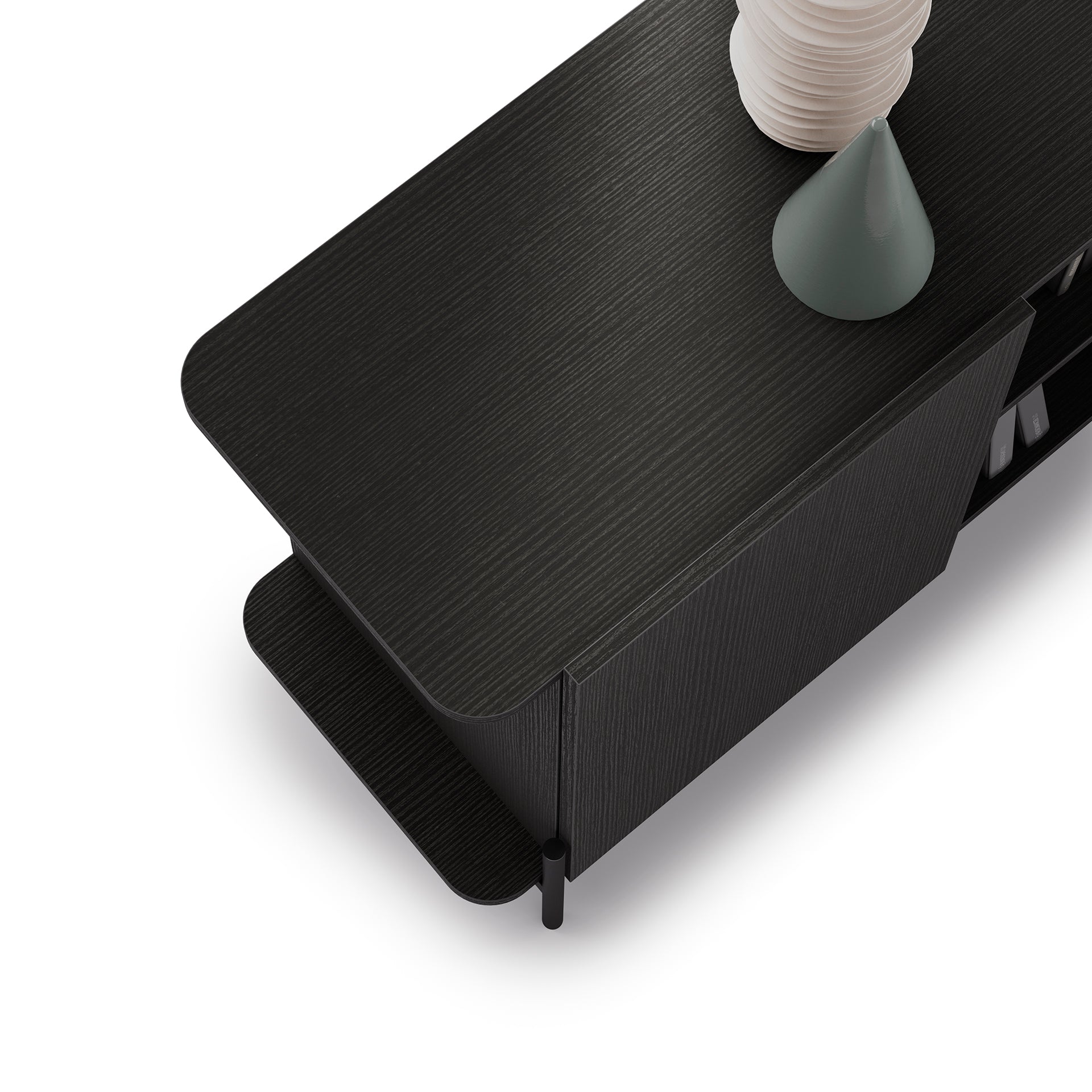 Olivia Sideboard with 2 Doors (167x40,3x81,7 cm), Ashwood Black - Detail image 3