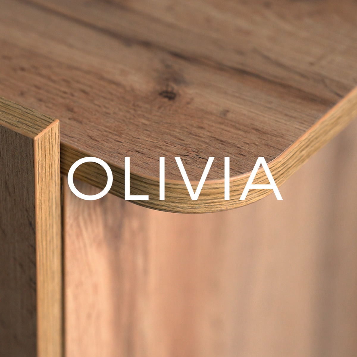 Olivia Tall Sideboard with 1 Door (97x40,3x120 cm), Rustic Oak