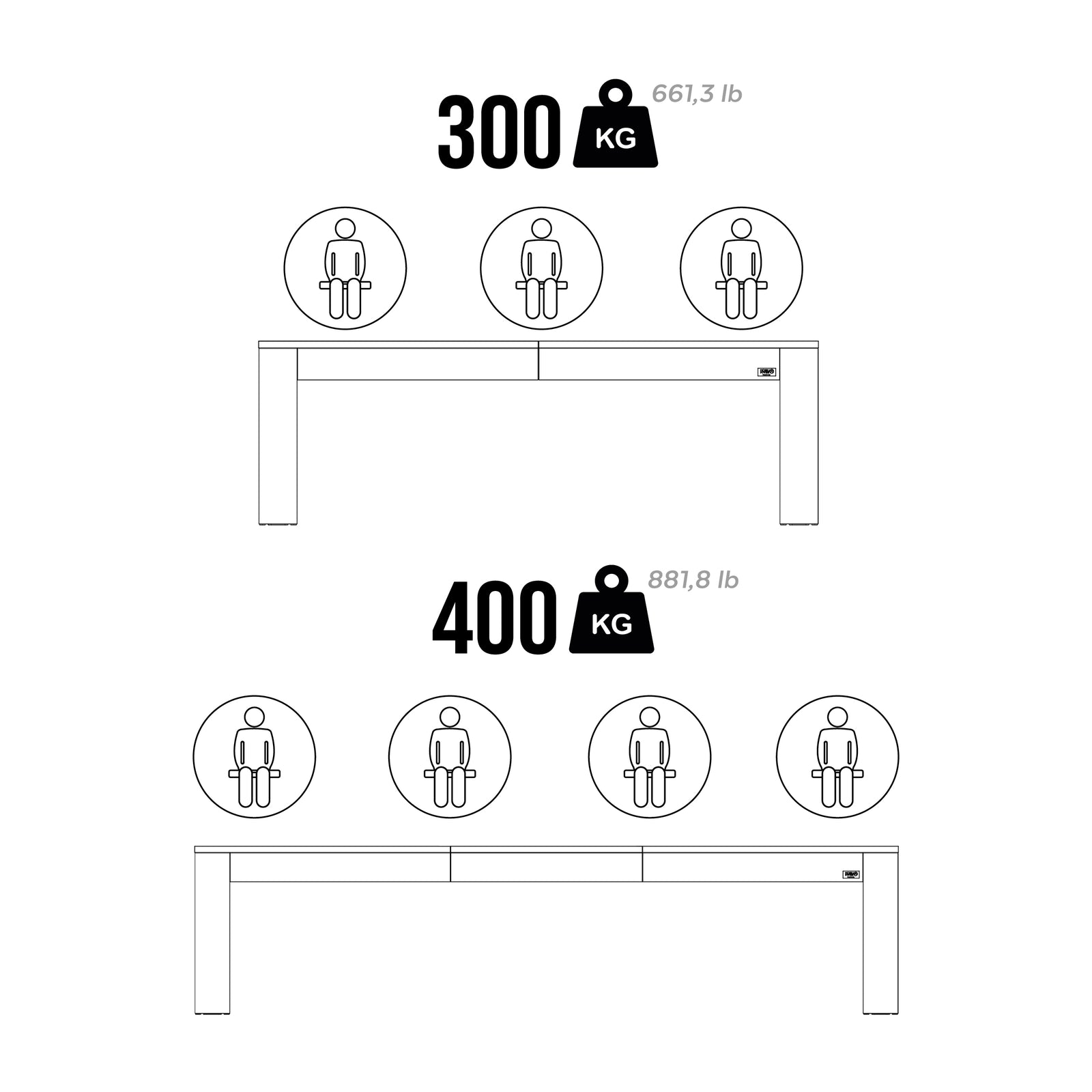 Rachele Extendable Bench 140(192,5)x45 cm, Ashwood Black - Immagine tecnica 2