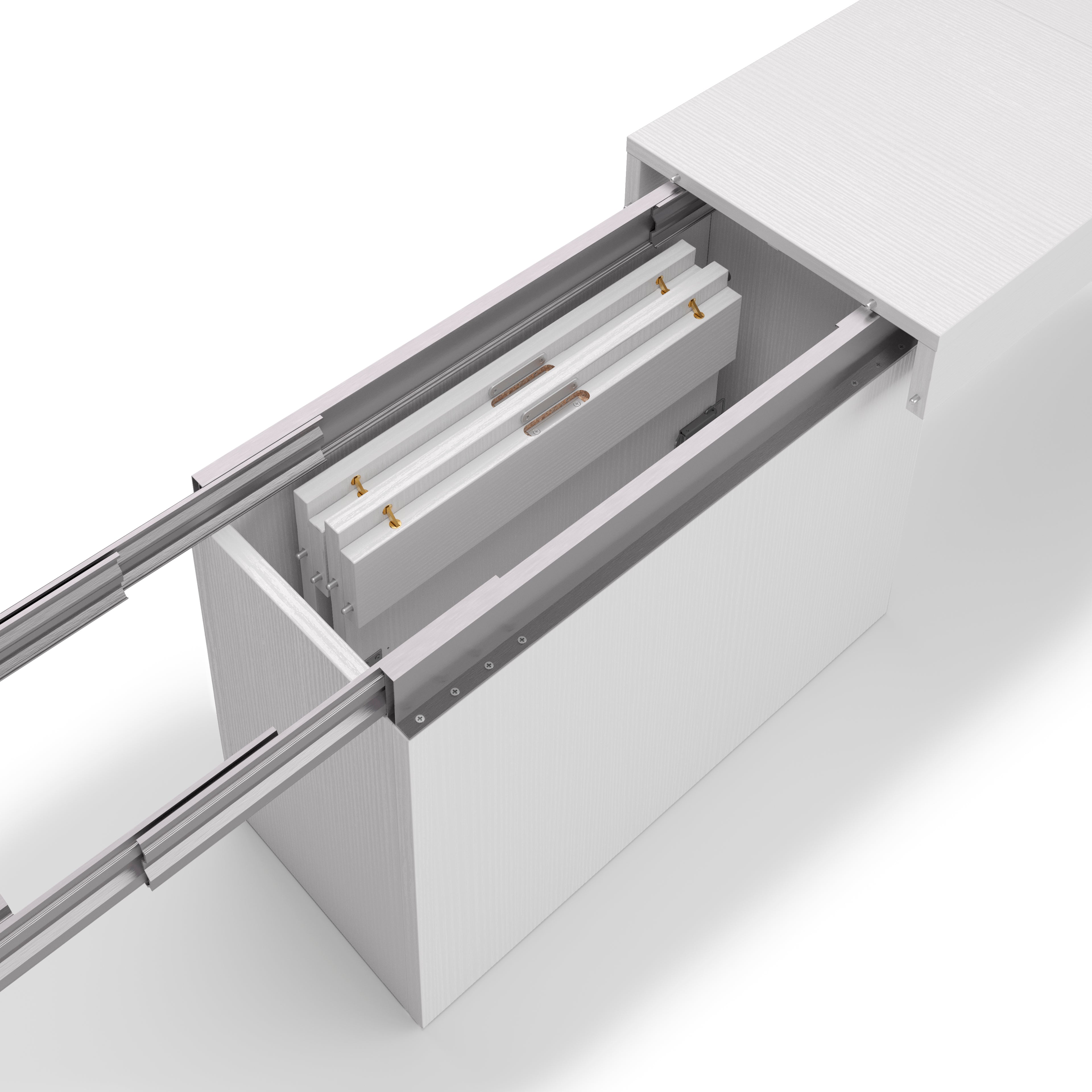 Rachele Extendable Bench 27(115)x14 in, Ashwood White - Detail image 2