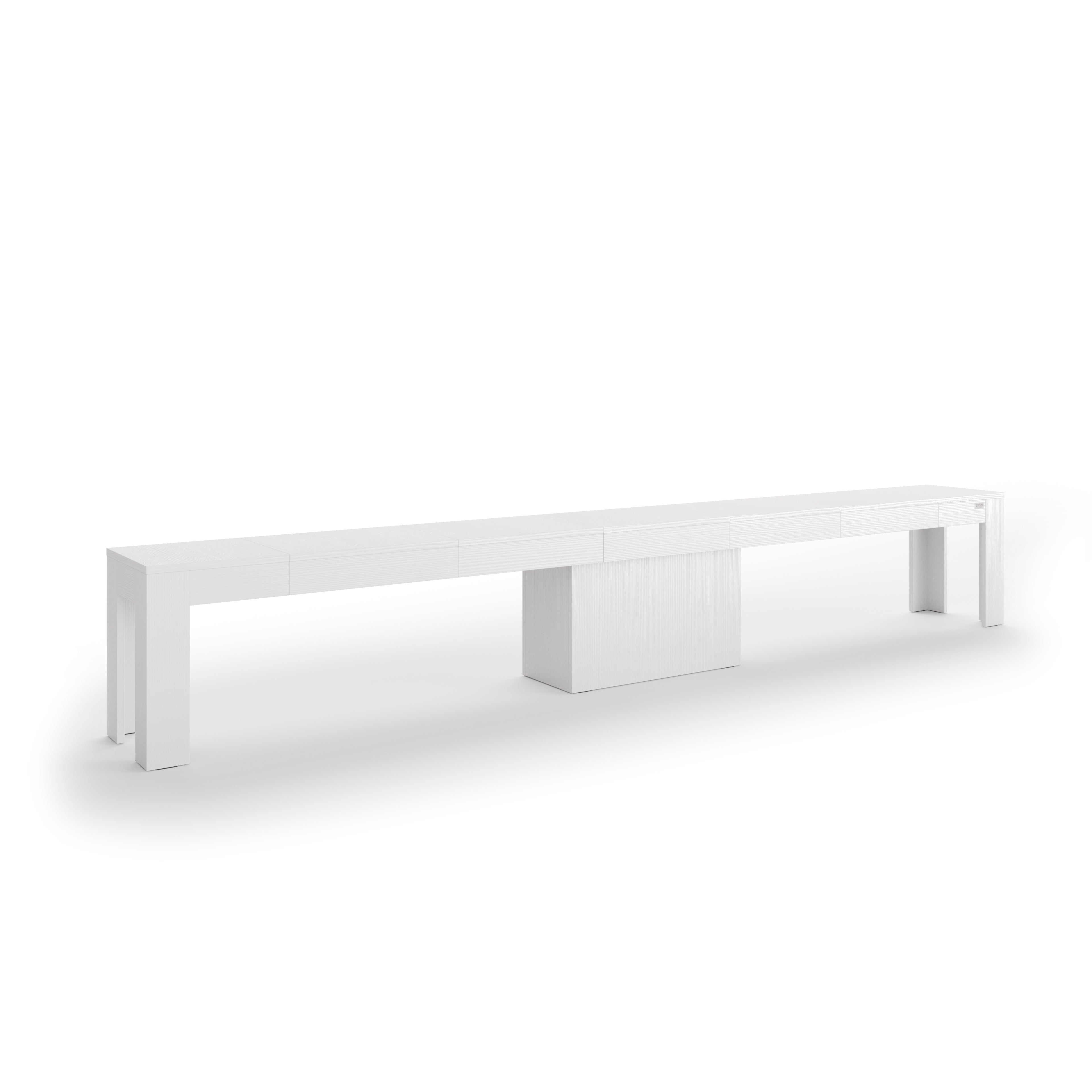 Banc Extensible Rachele 67,5(292)x35,6 cm, Frêne Blanc