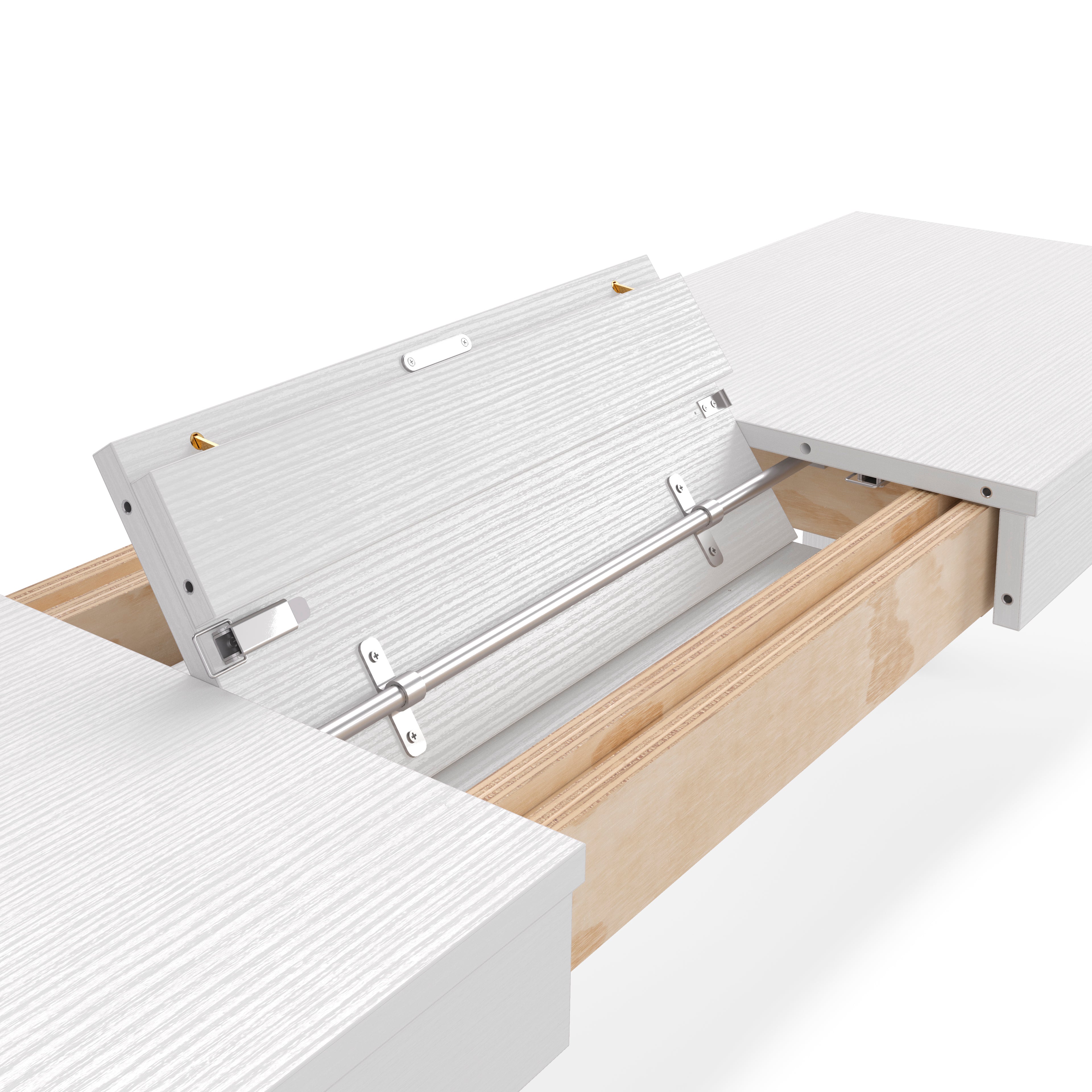 Banco extensible Rachele, 140(192,5)x45 cm, Fresno Blanco - Detail image 1