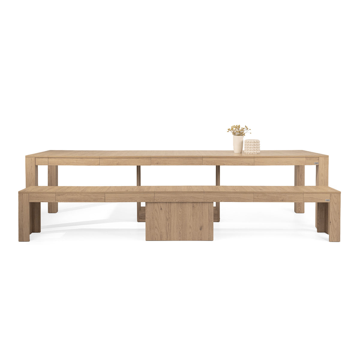 Rachele Extendable Bench 67,5(292)x35,6 cm, Light Oak