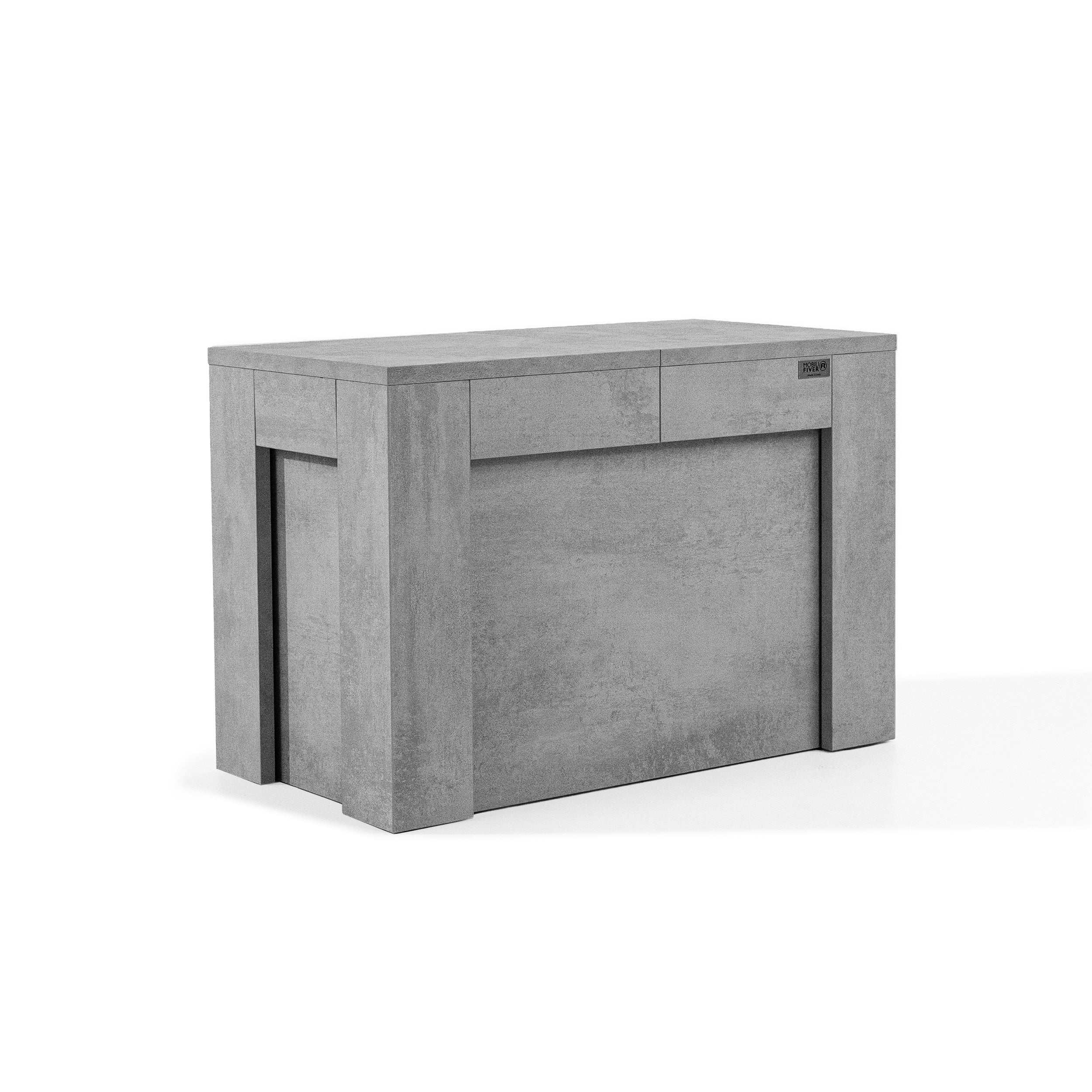 Uitschuifbare bank X 67,5(292)x35,6 cm, Grijs Beton - Detail image 2