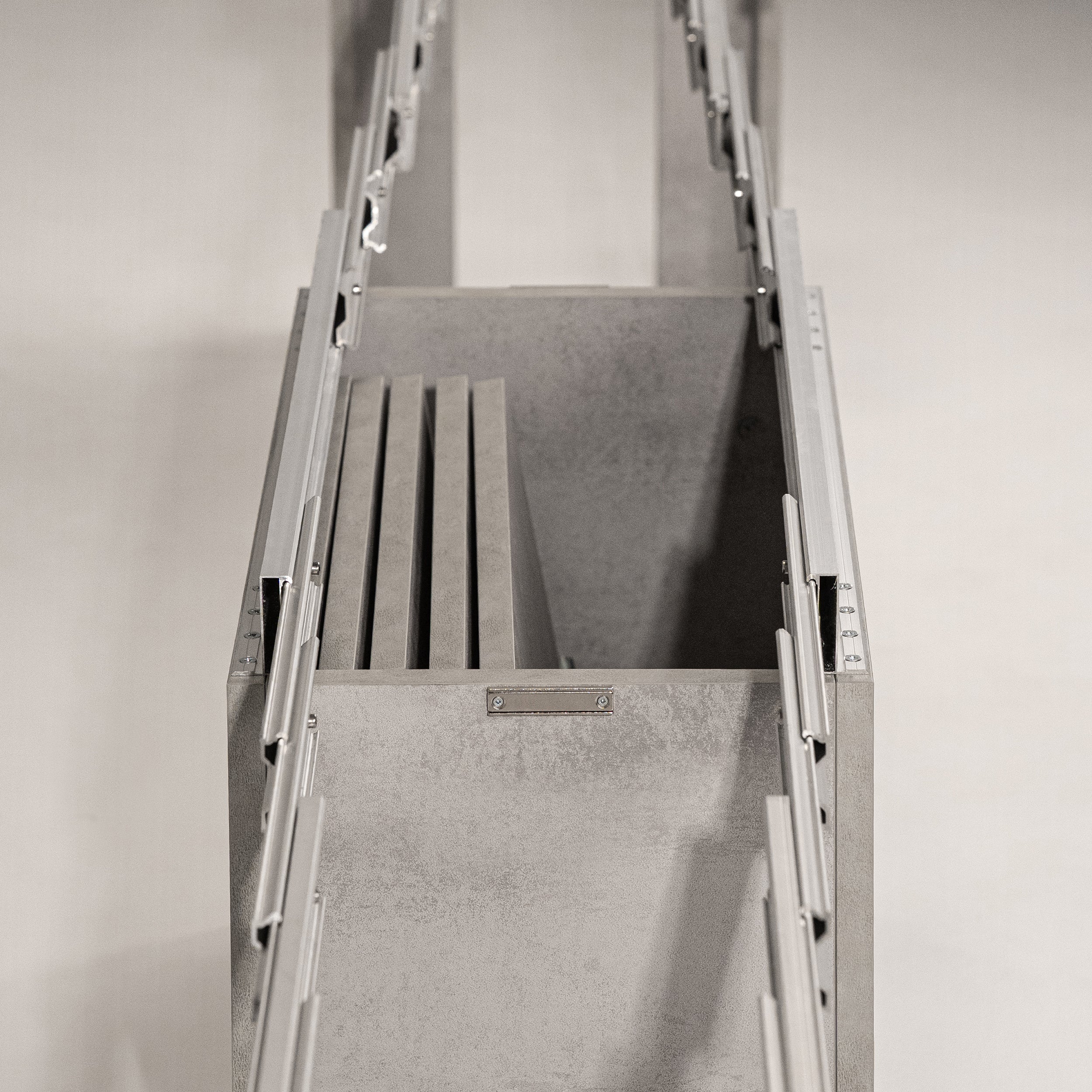 Uitschuifbare bank X 67,5(292)x35,6 cm, Grijs Beton - Detail image 6