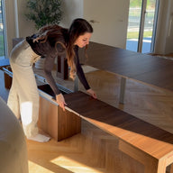 Banc Extensible X 67,5(292)x35,6 cm, Noyer Canaletto