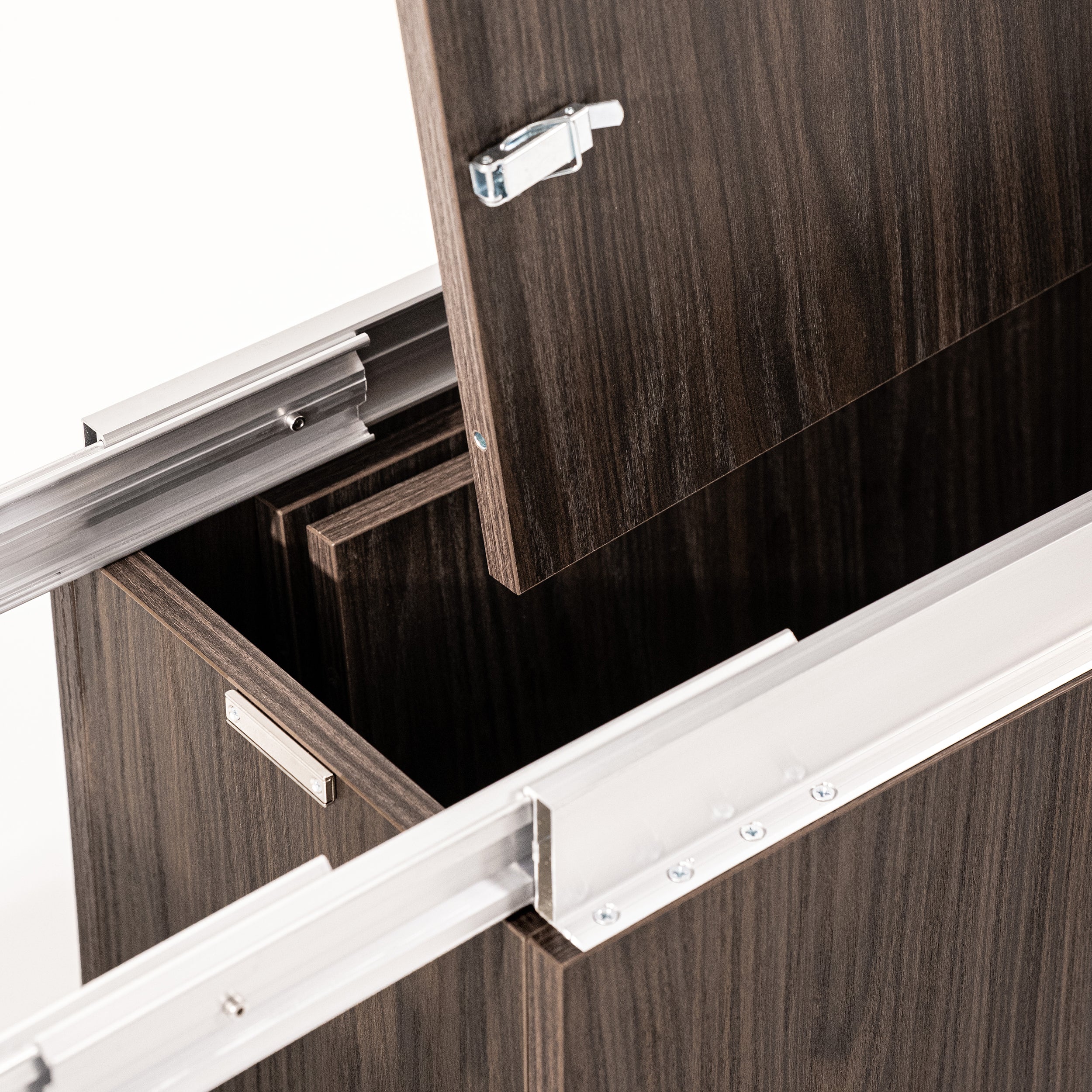 Ausziehbare Bank X 67,5(292)x35,6 cm, Nussbaum Dunkel - Detail image 6