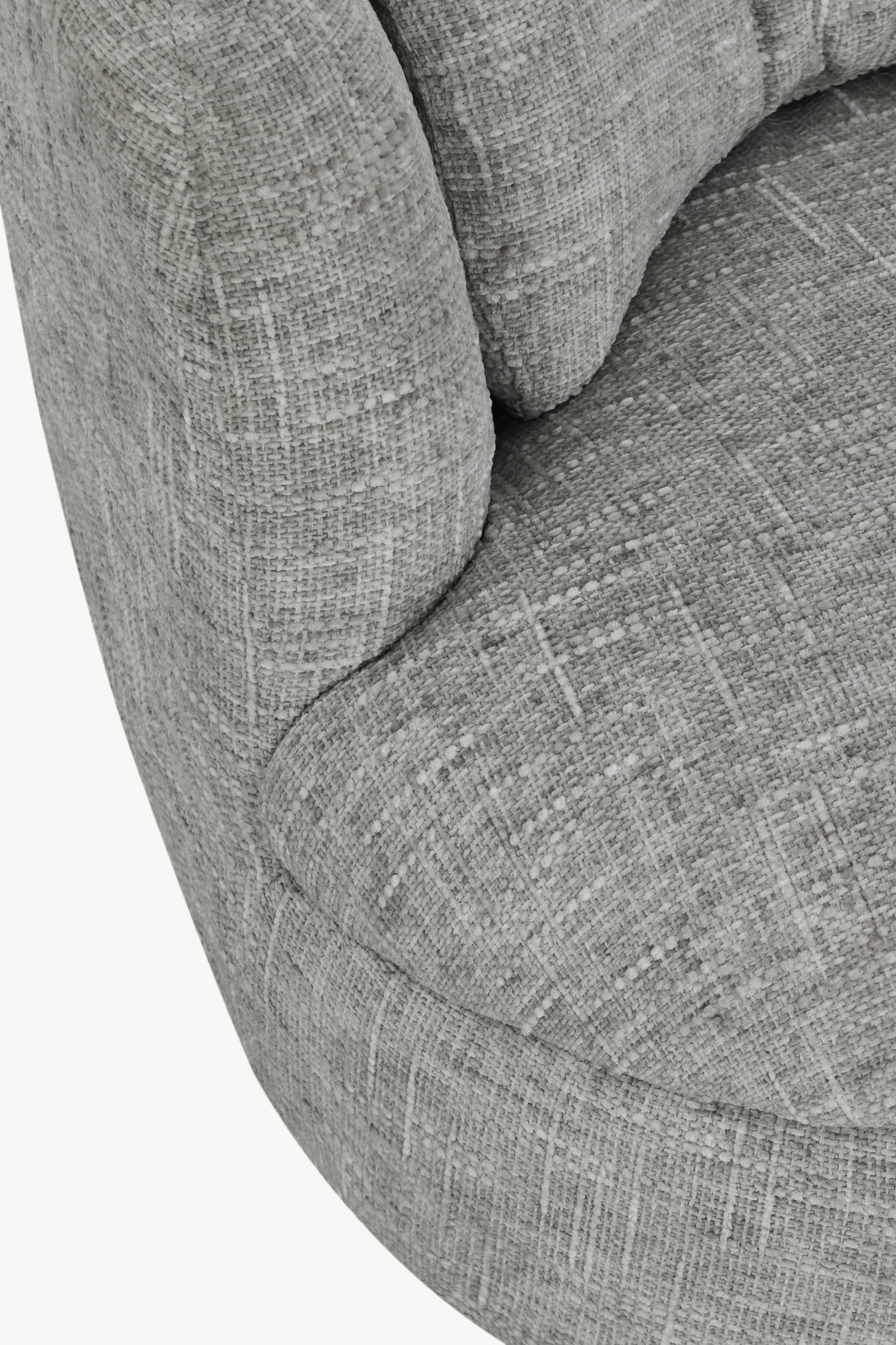 Stoffen fauteuil Olivia, Grijs Melange - Detailafbeelding 4