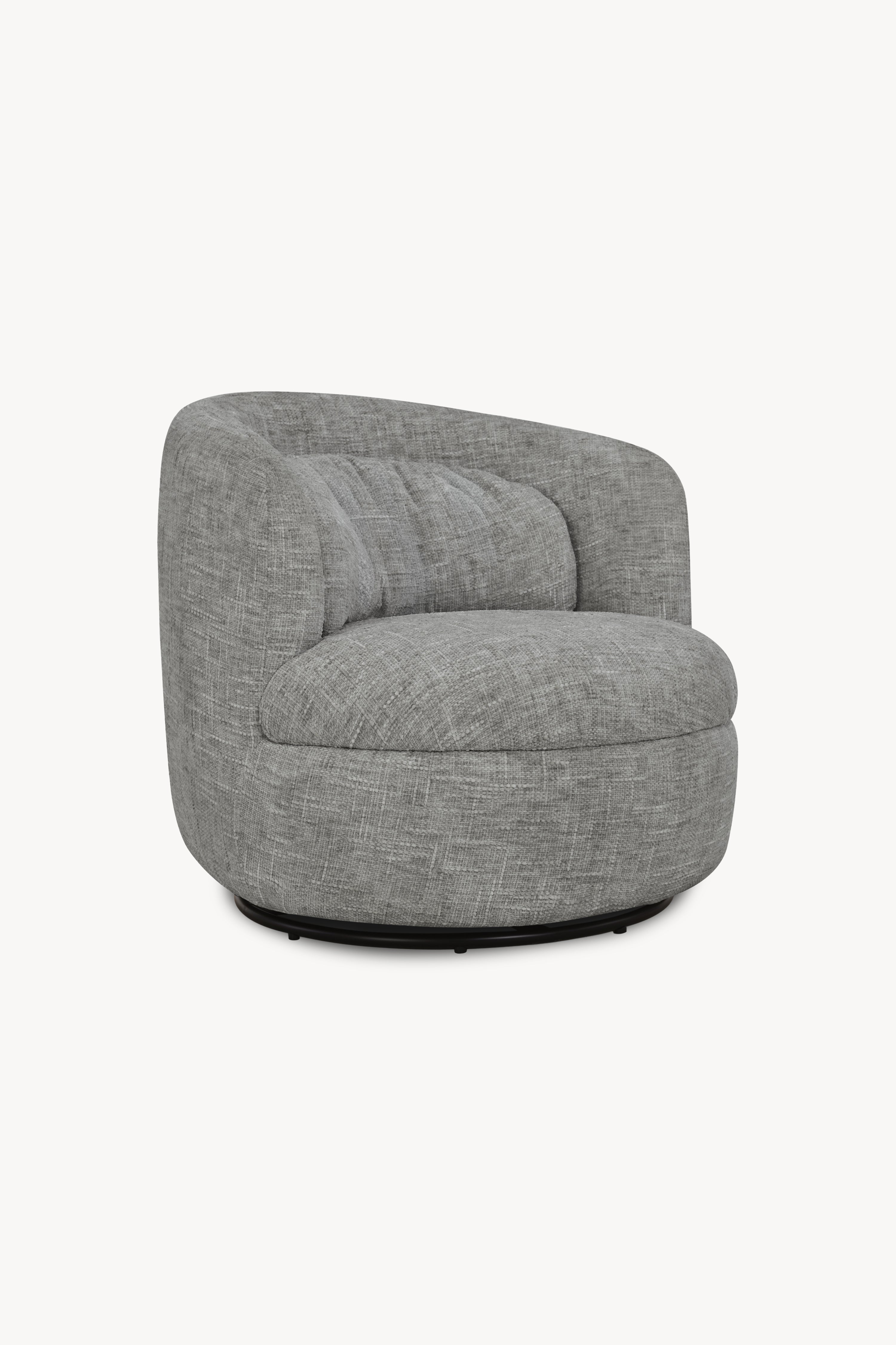 Stoffen fauteuil Olivia, Grijs Melange - Hoofdafbeelding