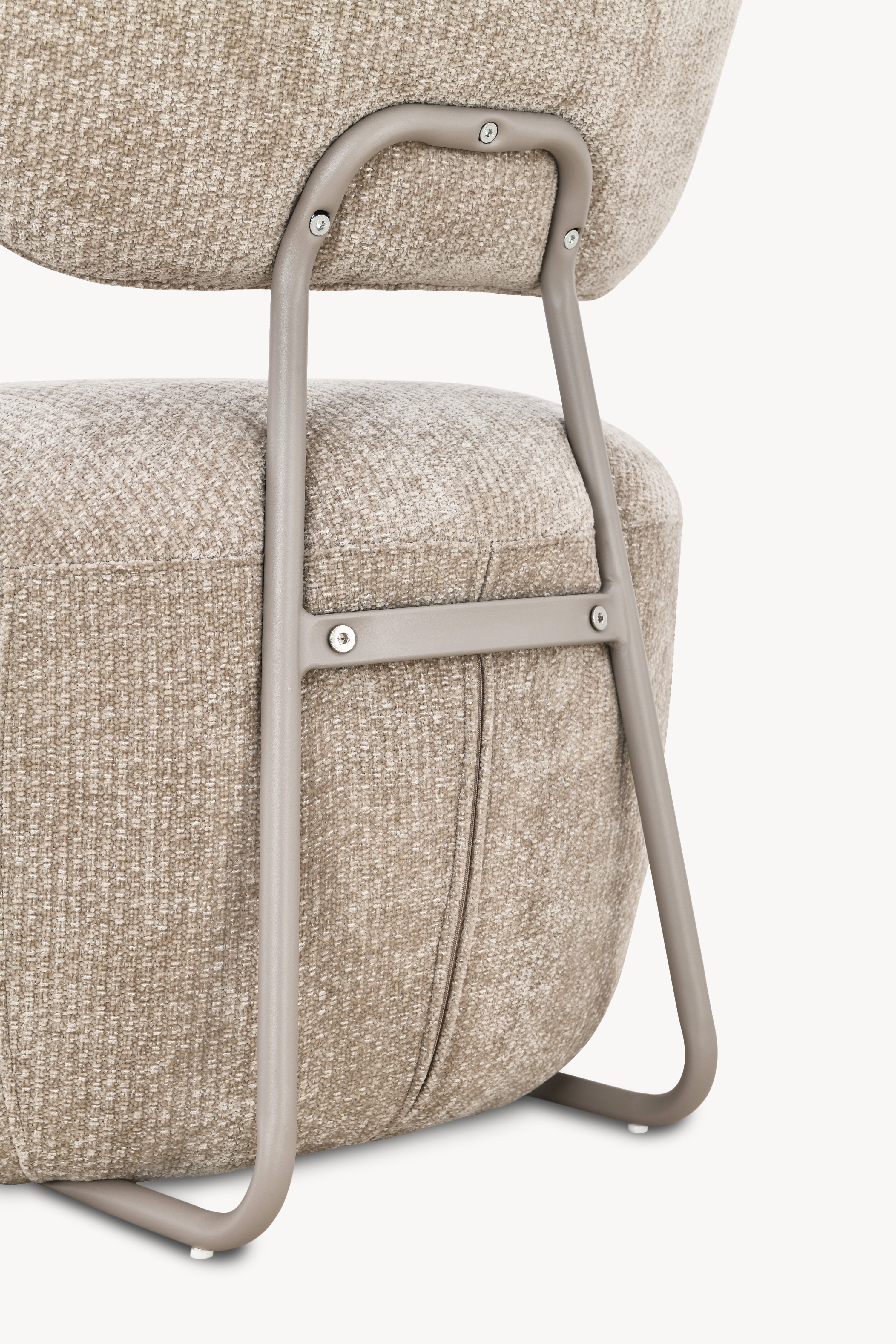 Fauteuil en tissu Rossella, Sable - Image de détail 5