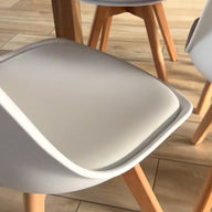 Greta Nordic Style Chairs, Set of 4, White