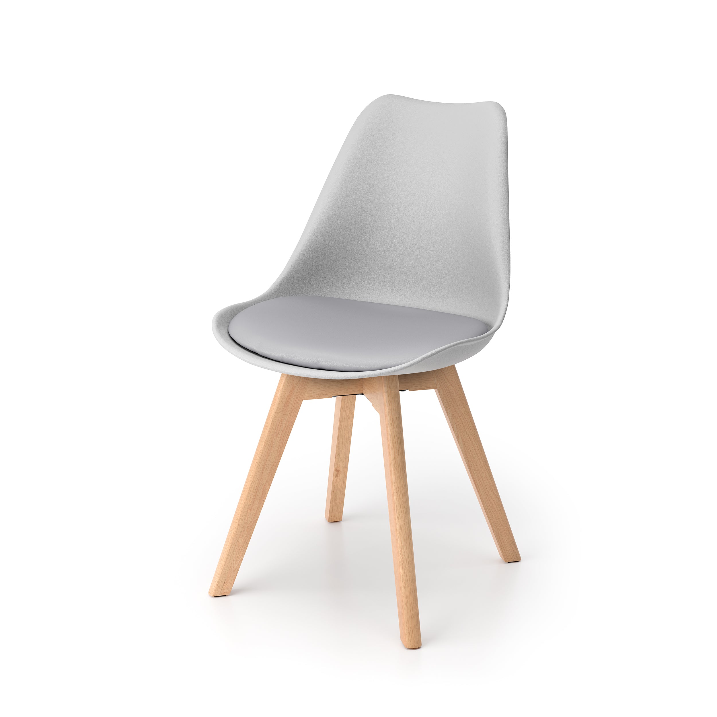 Chaises Scandinaves, Greta, lot de 4, Gris