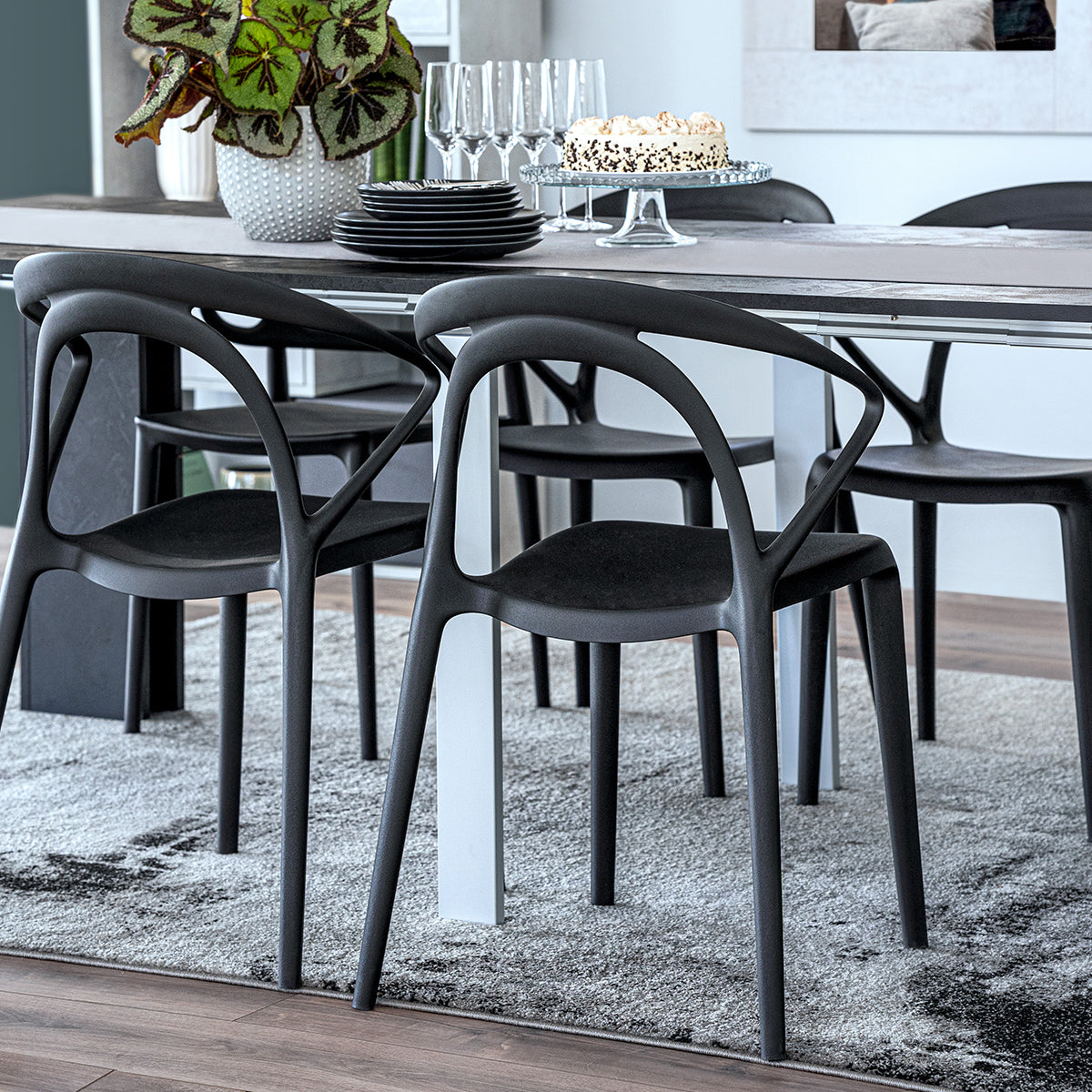 Olivia Stühle, 4er-Set, Schwarz - Set image 1