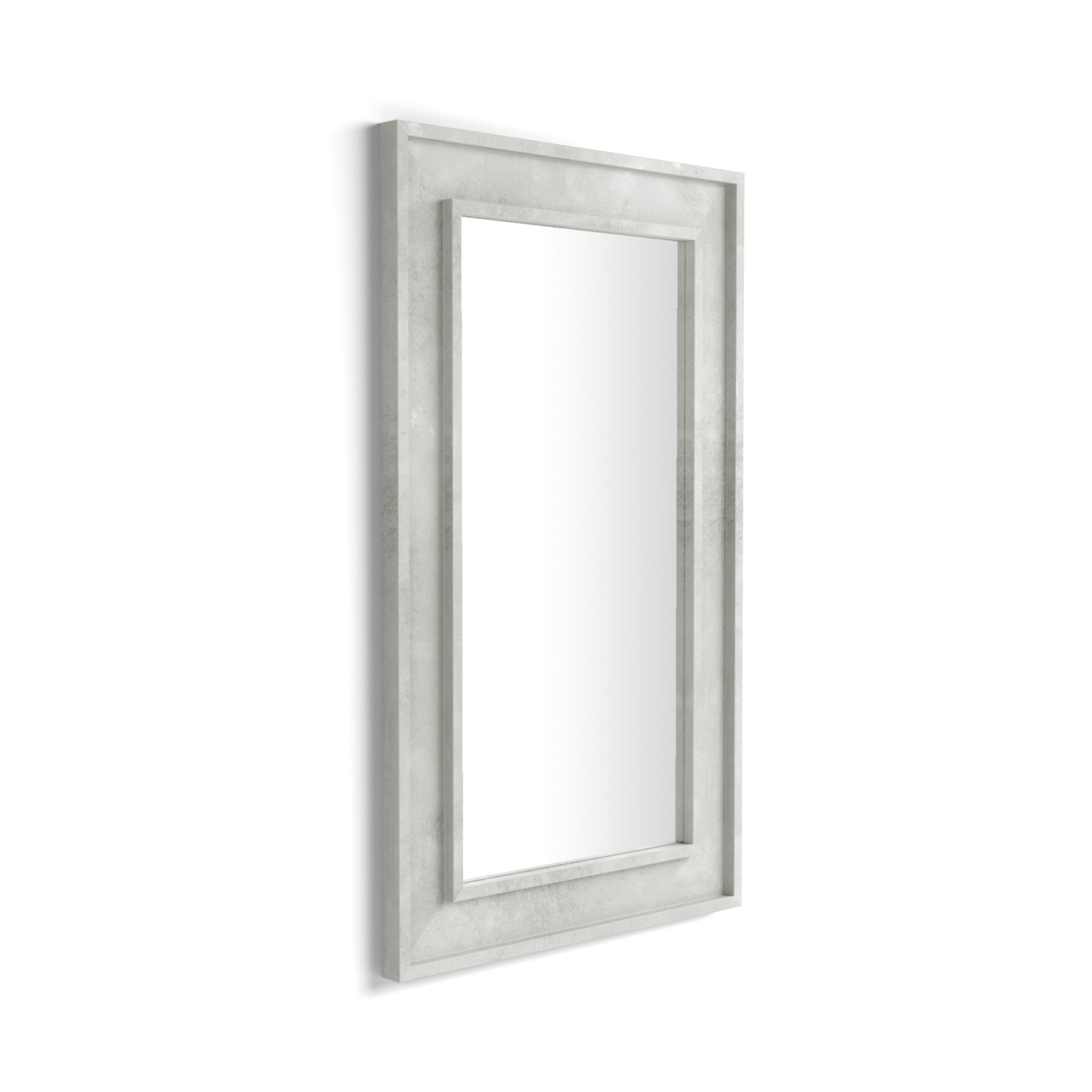 Specchiera Angelica da parete, 112x67 cm, Grigio Cemento