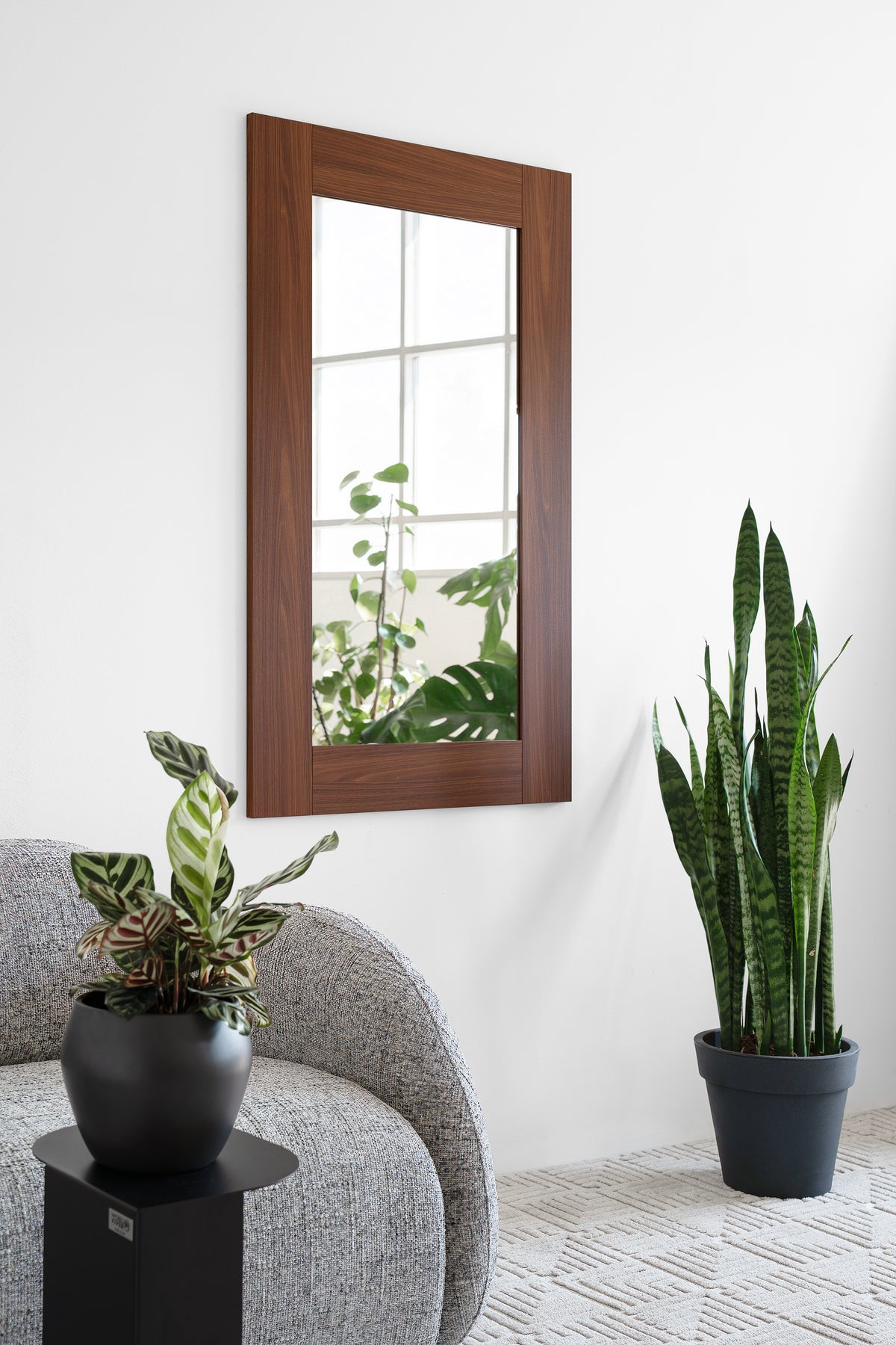 Evolution Rectangular Mirror, 120 x 70 cm, Canaletto Walnut
