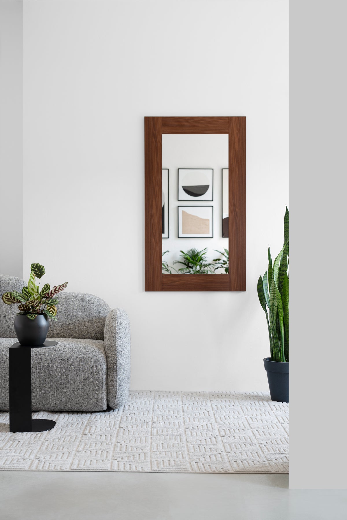 Rechteckiger Spiegel Evolution, 120 x 70 cm, Nussbaum Canaletto