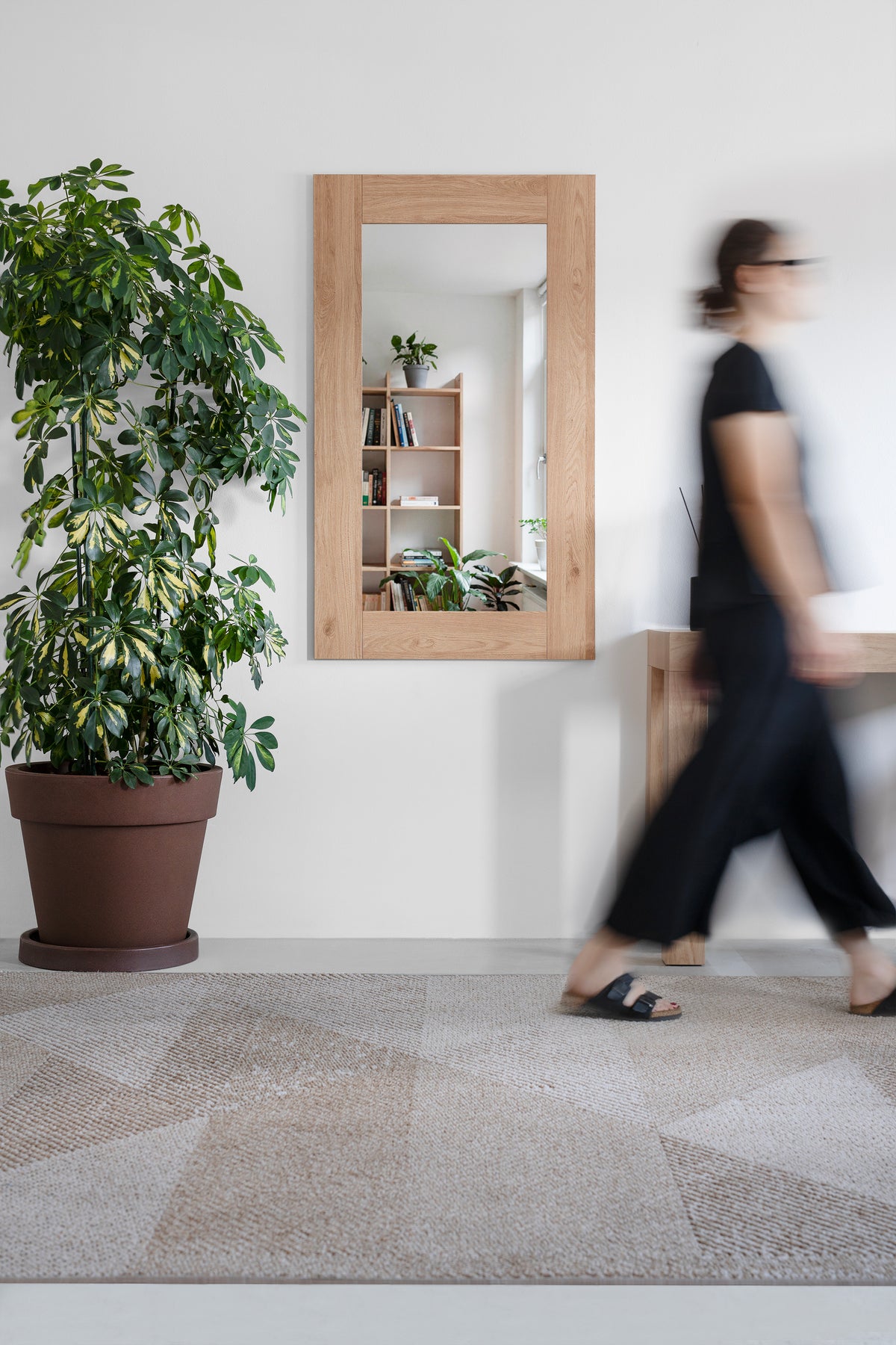 Evolution Rectangular Mirror, 120 x 70 cm, Light Oak