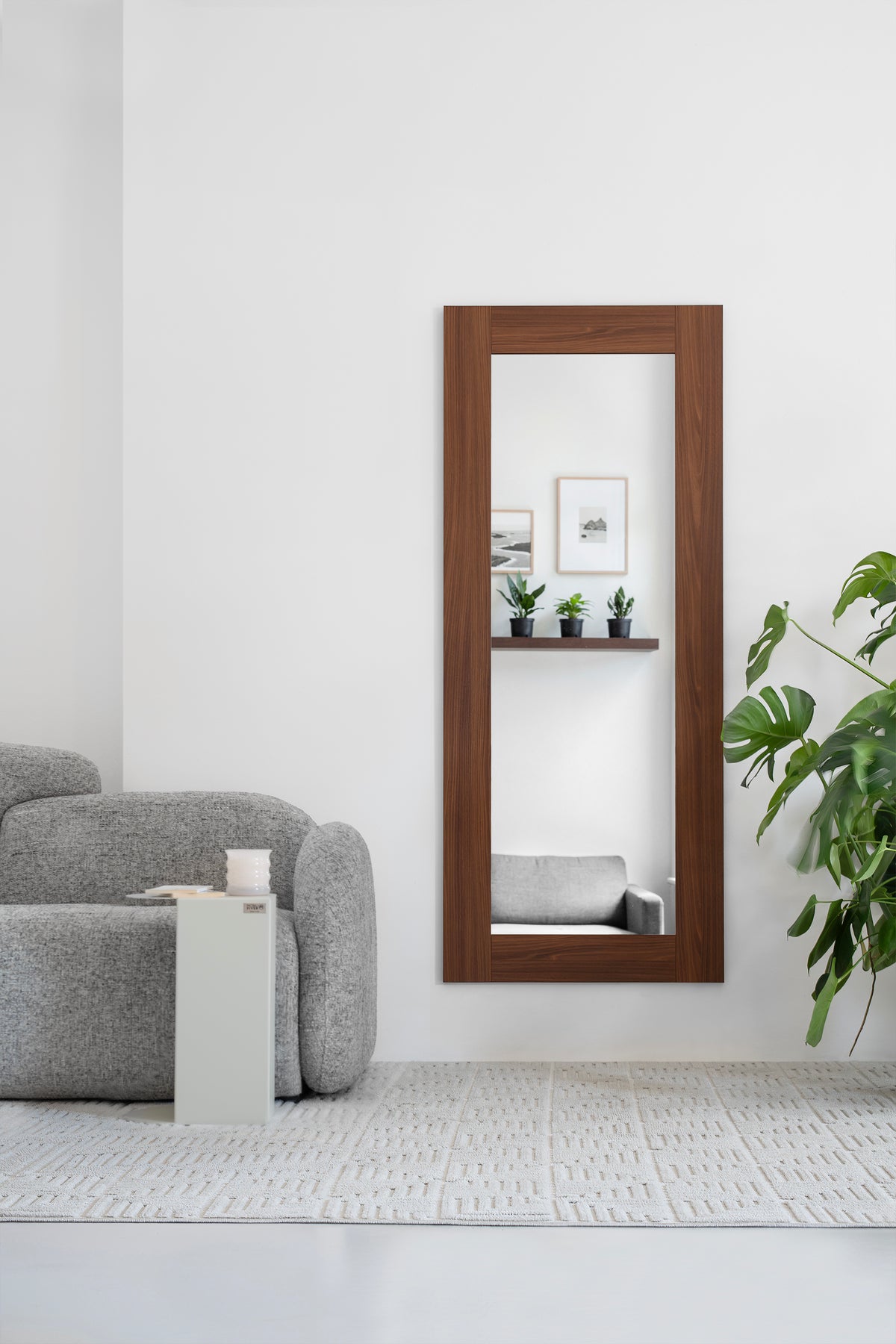 Evolution Rectangular Mirror, 170 x 70 cm, Canaletto Walnut