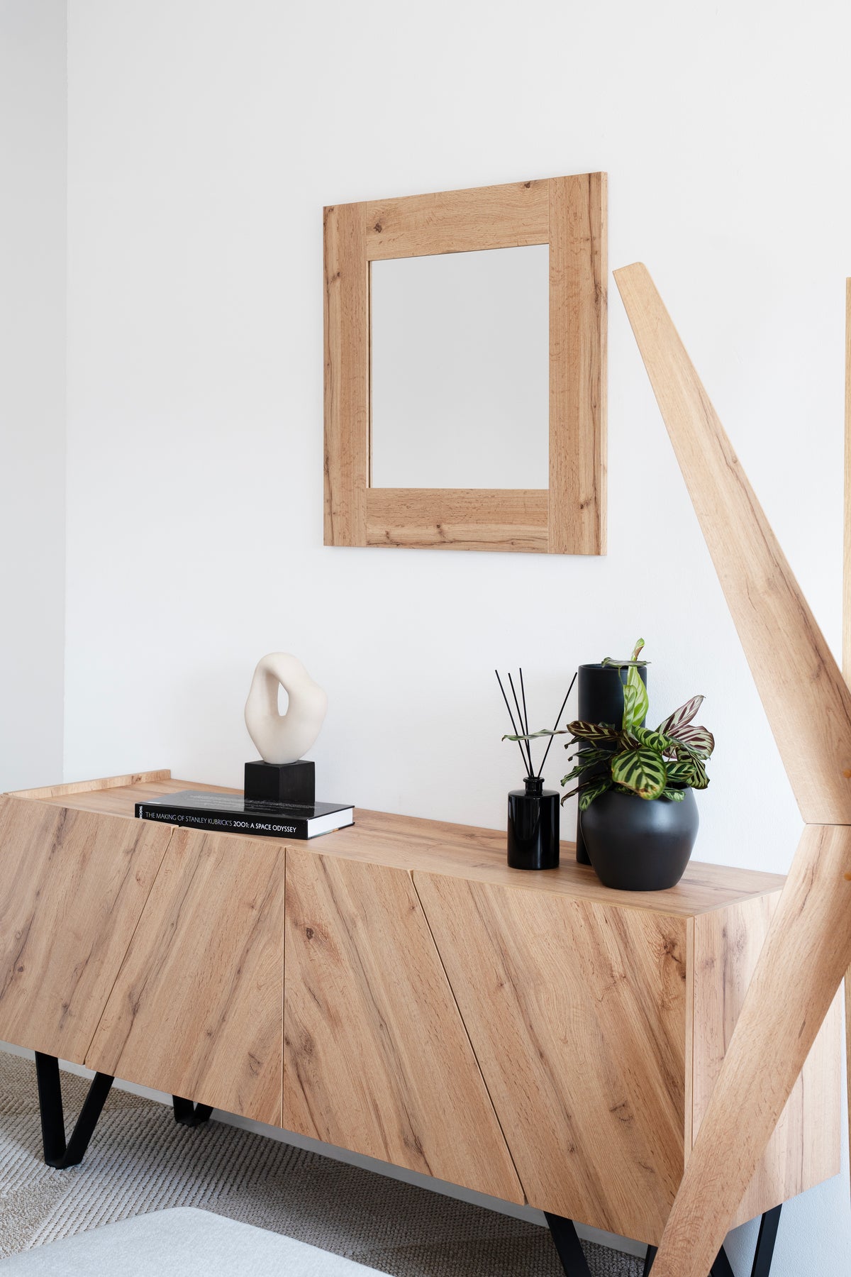 Evolution Rectangular Mirror, 70 x 70 cm, Rustic Oak