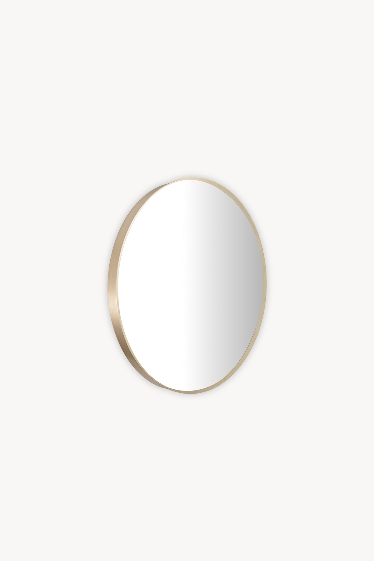 Miroir rond Olivia, diamètre 60 cm, cadre en métal doré - Image de détail 1