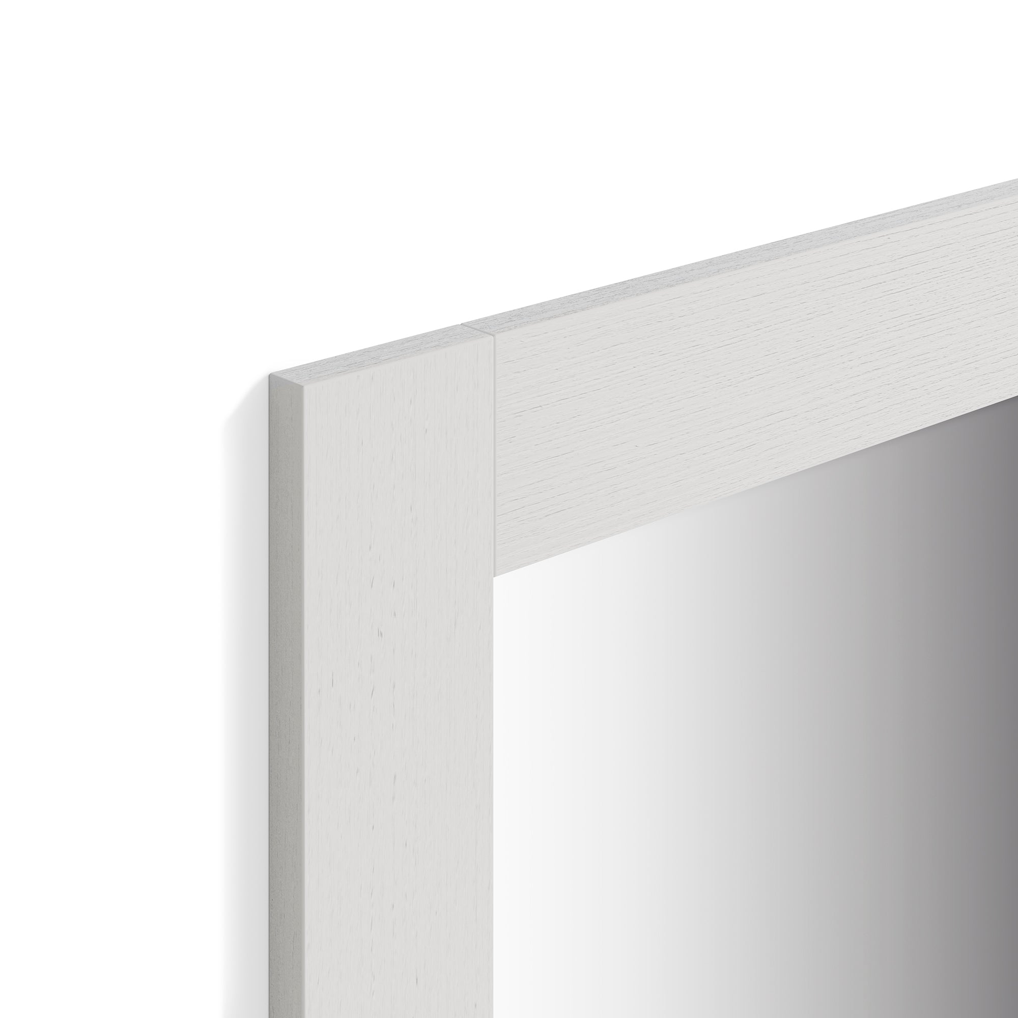 Specchiera rettangolare Rachele 90x60 cm, Bianco Frassino