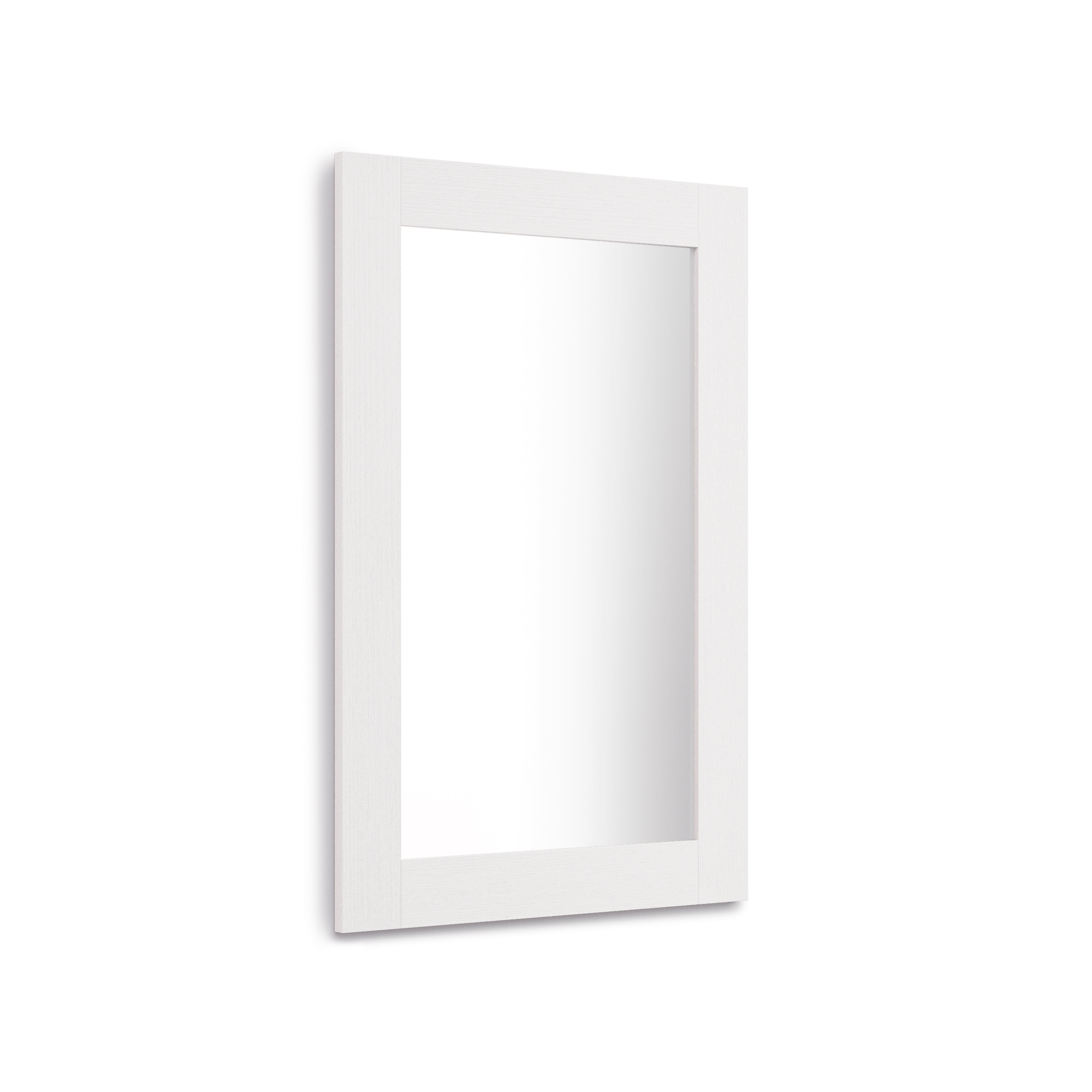 Specchiera rettangolare Rachele 90x60 cm, Bianco Frassino - Immagine principale