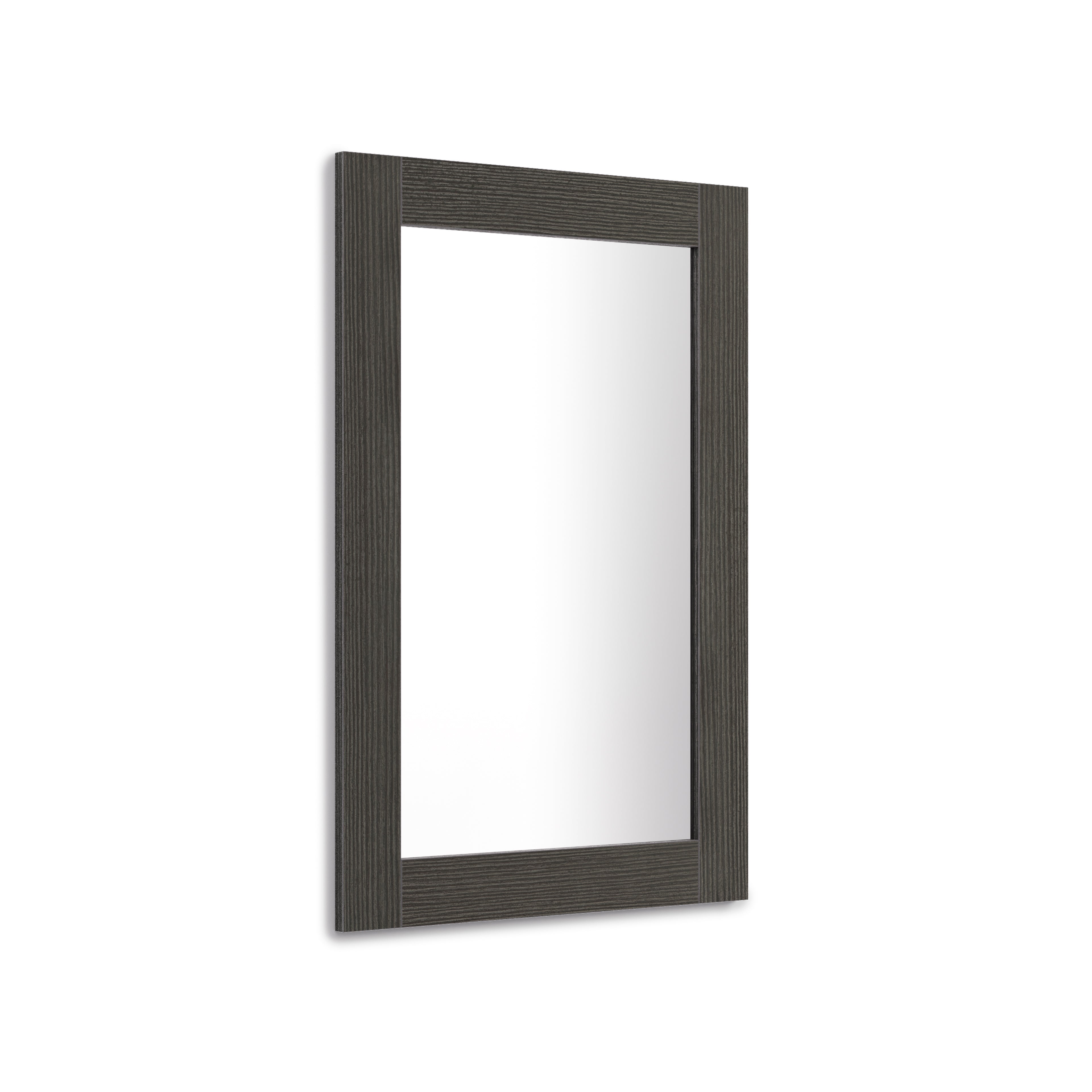 Specchiera rettangolare Rachele 90x60 cm, Nero Frassino