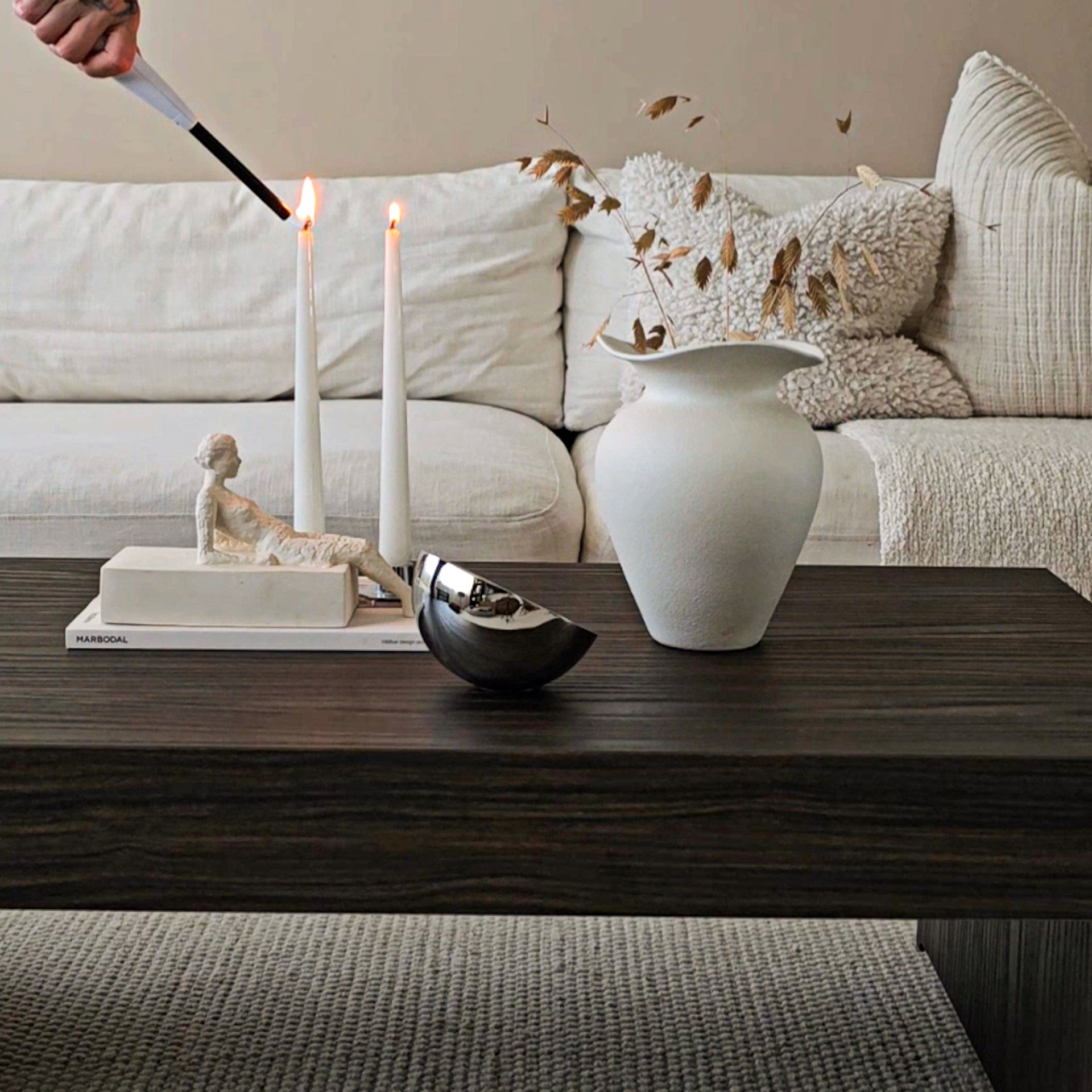 Evolution low Coffee Table 47.2 x 23.6 in, Dark Walnut