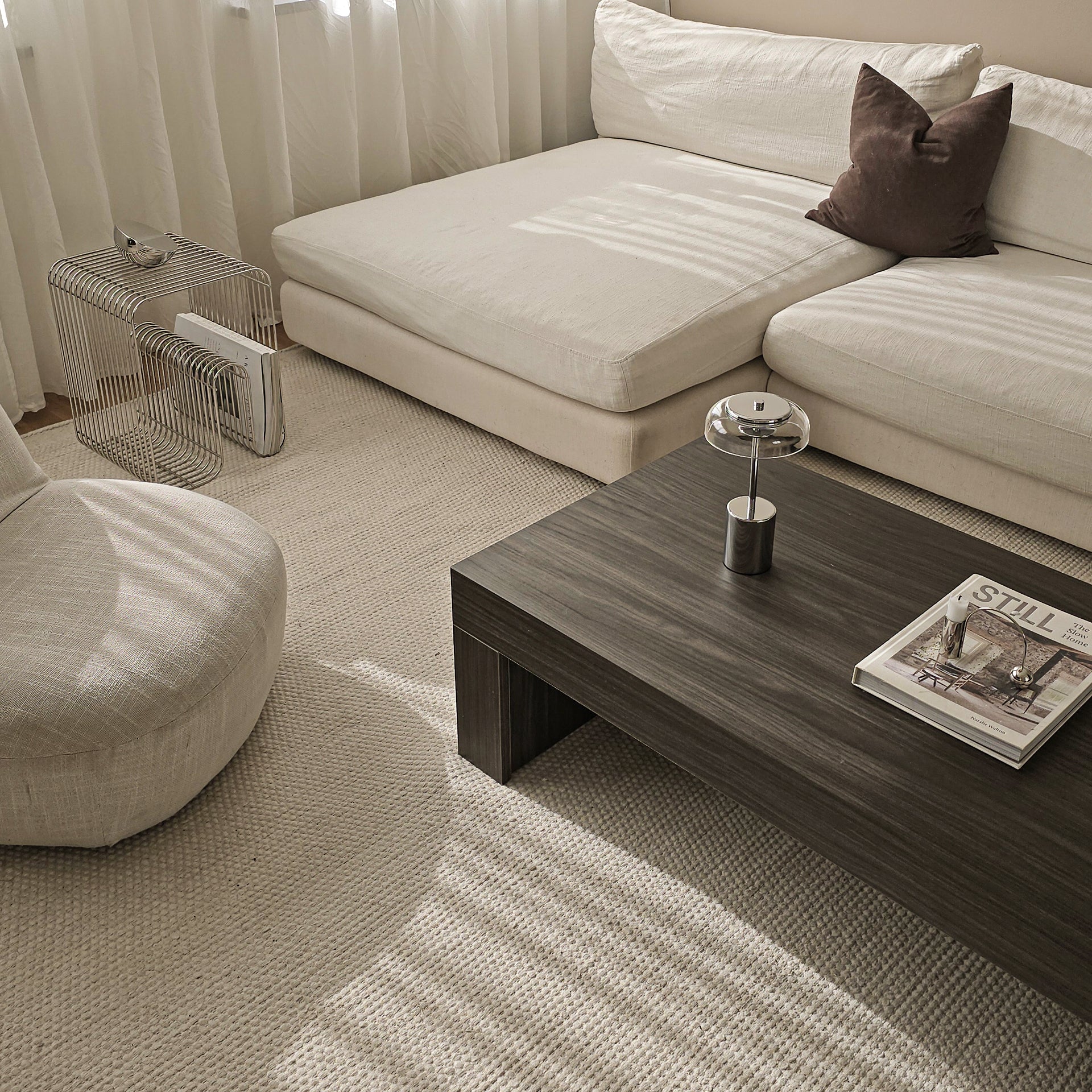 Evolution low Coffee Table 47.2 x 23.6 in, Dark Walnut