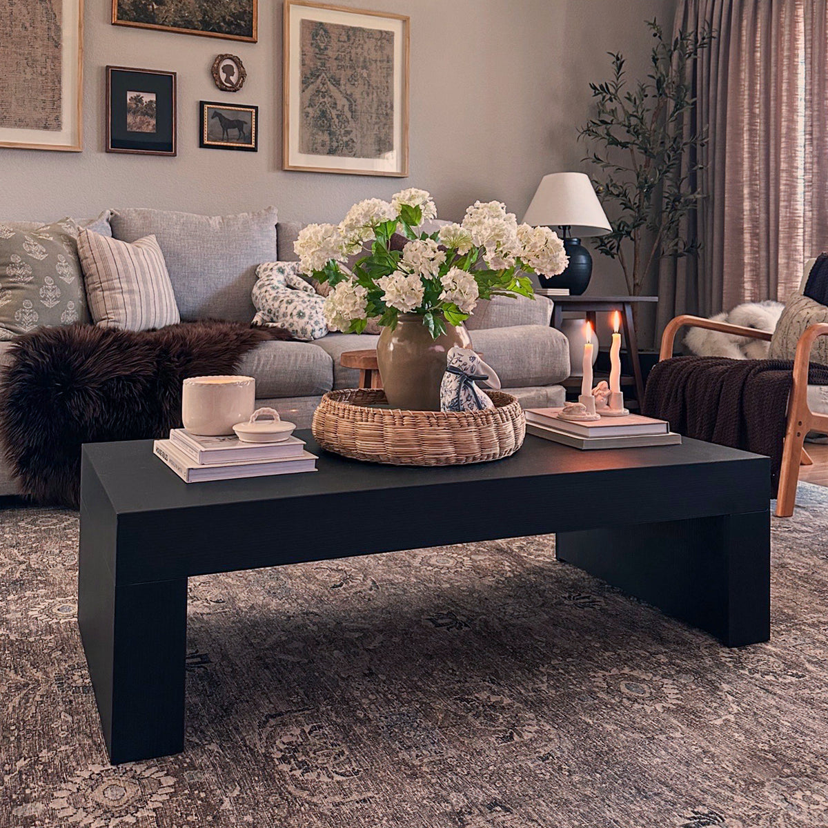 Tavolino Evolution 120x60, Nero Frassino