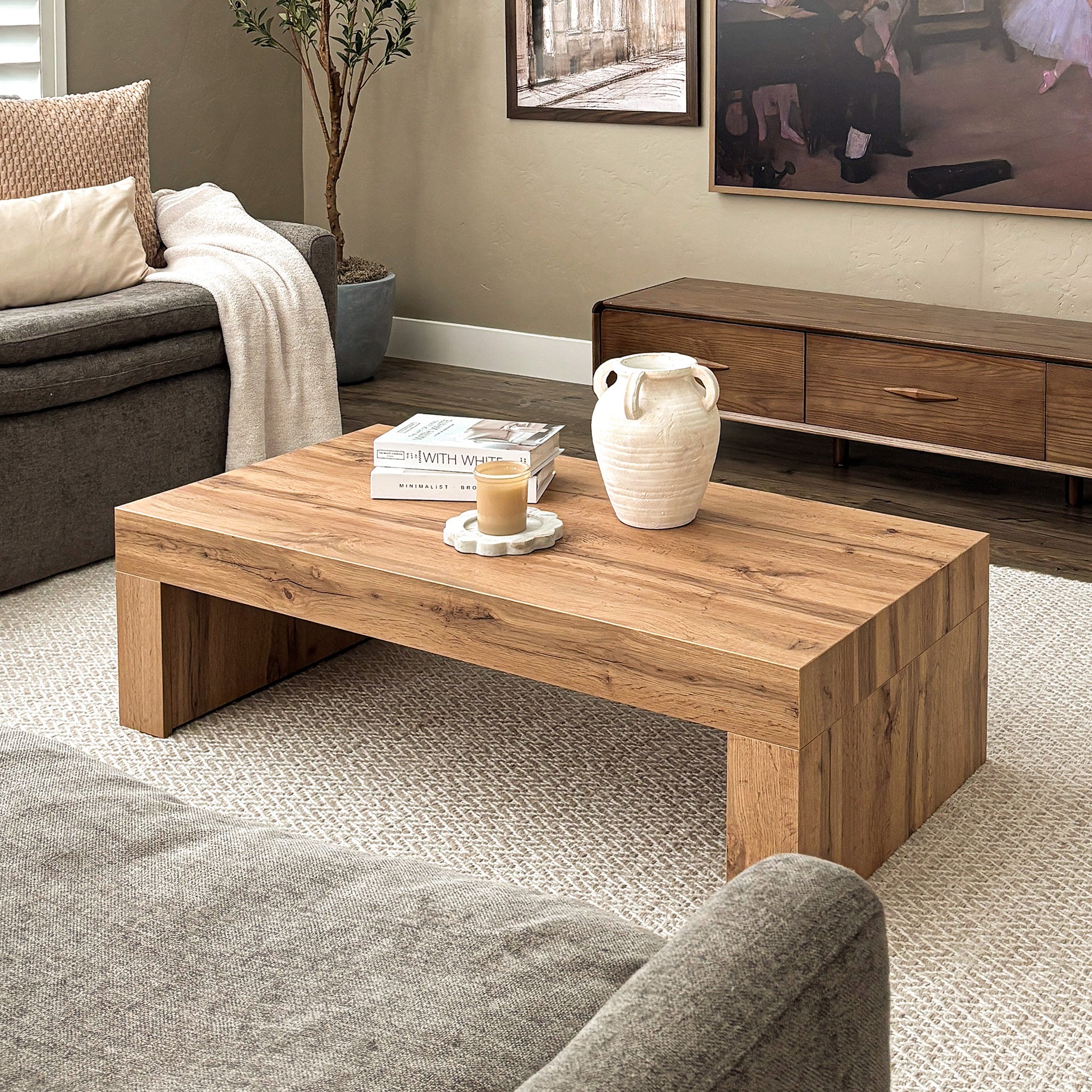 Evolution Coffee Table 120x60, Rustic Oak - Set image 3