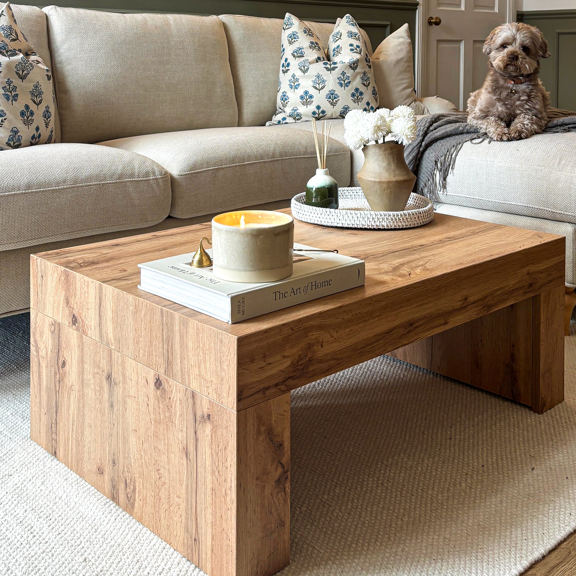 Evolution low Coffee Table 35.4 x 23.6 in, Rustic Oak